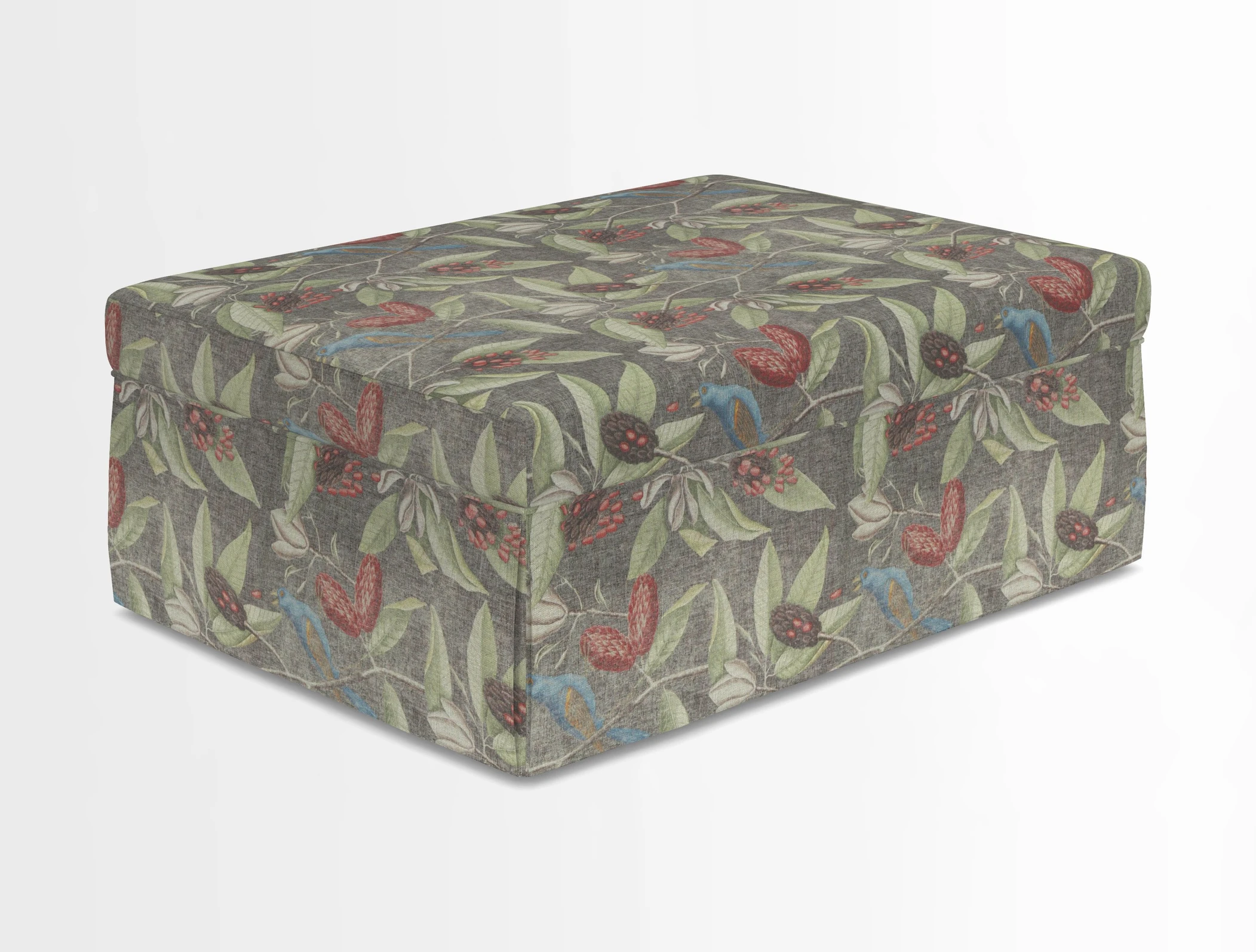 Fontwell footstool in Globe Thistle Storm