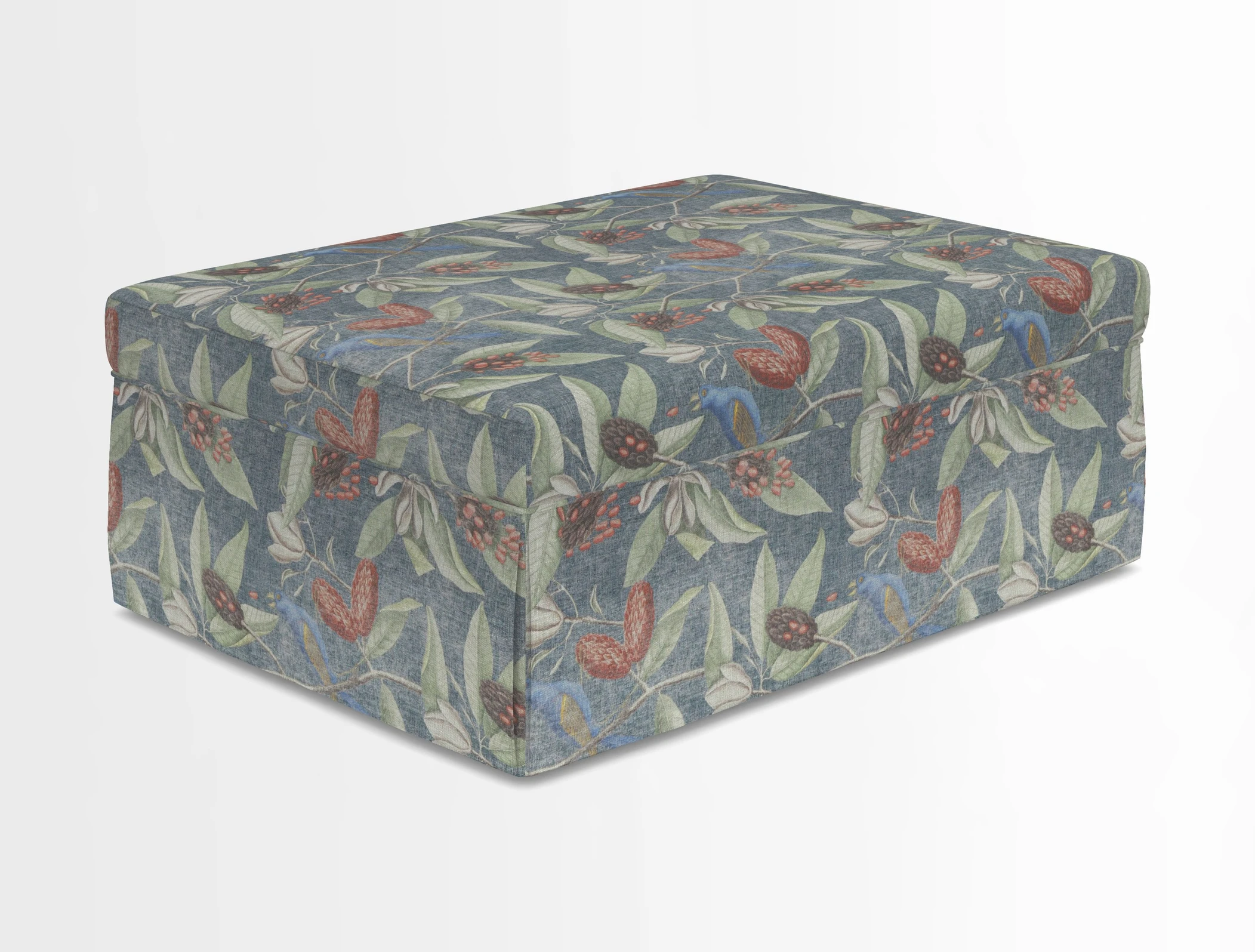 Fontwell footstool in Globe Thistle Storm