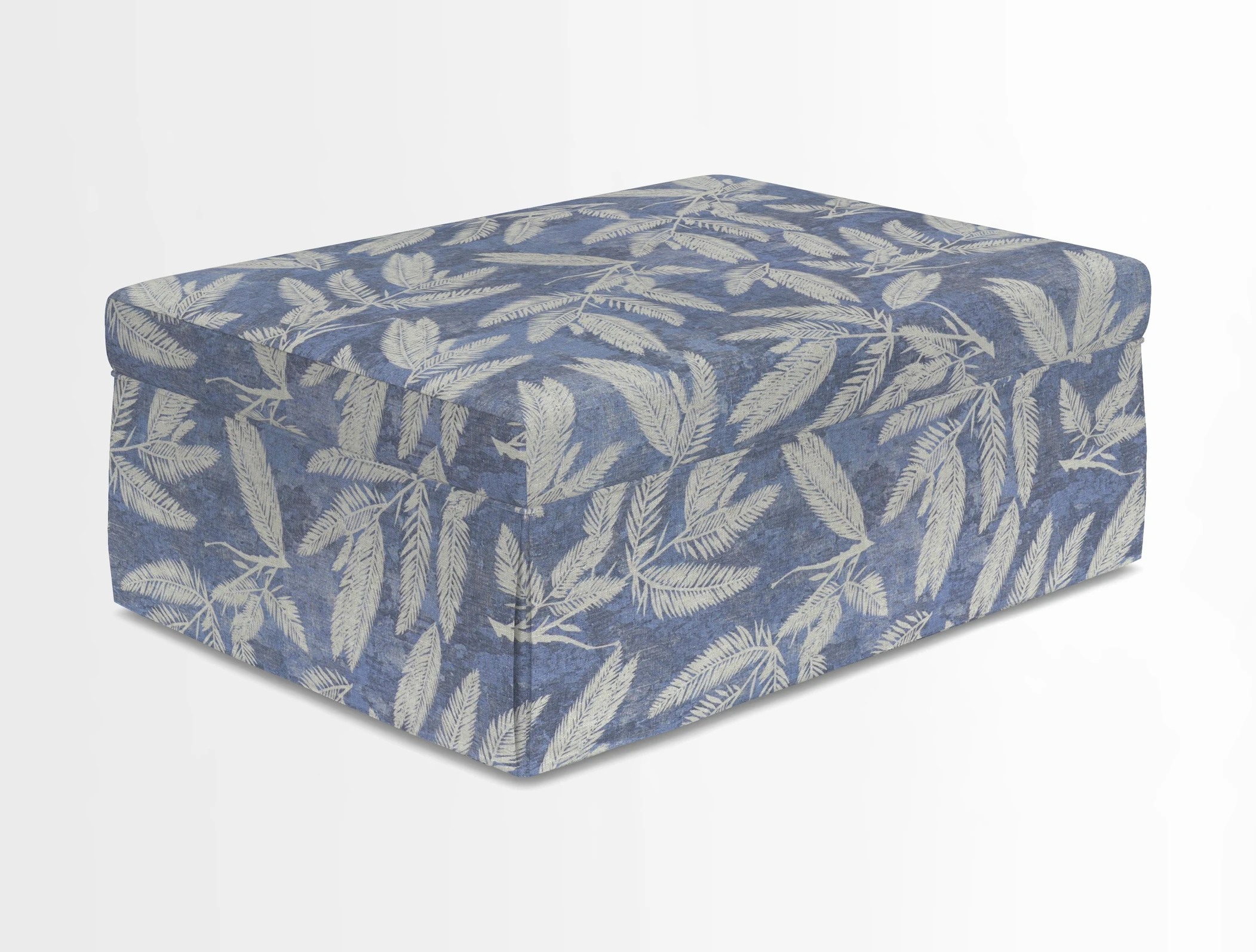 Fontwell footstool in Globe Thistle Storm