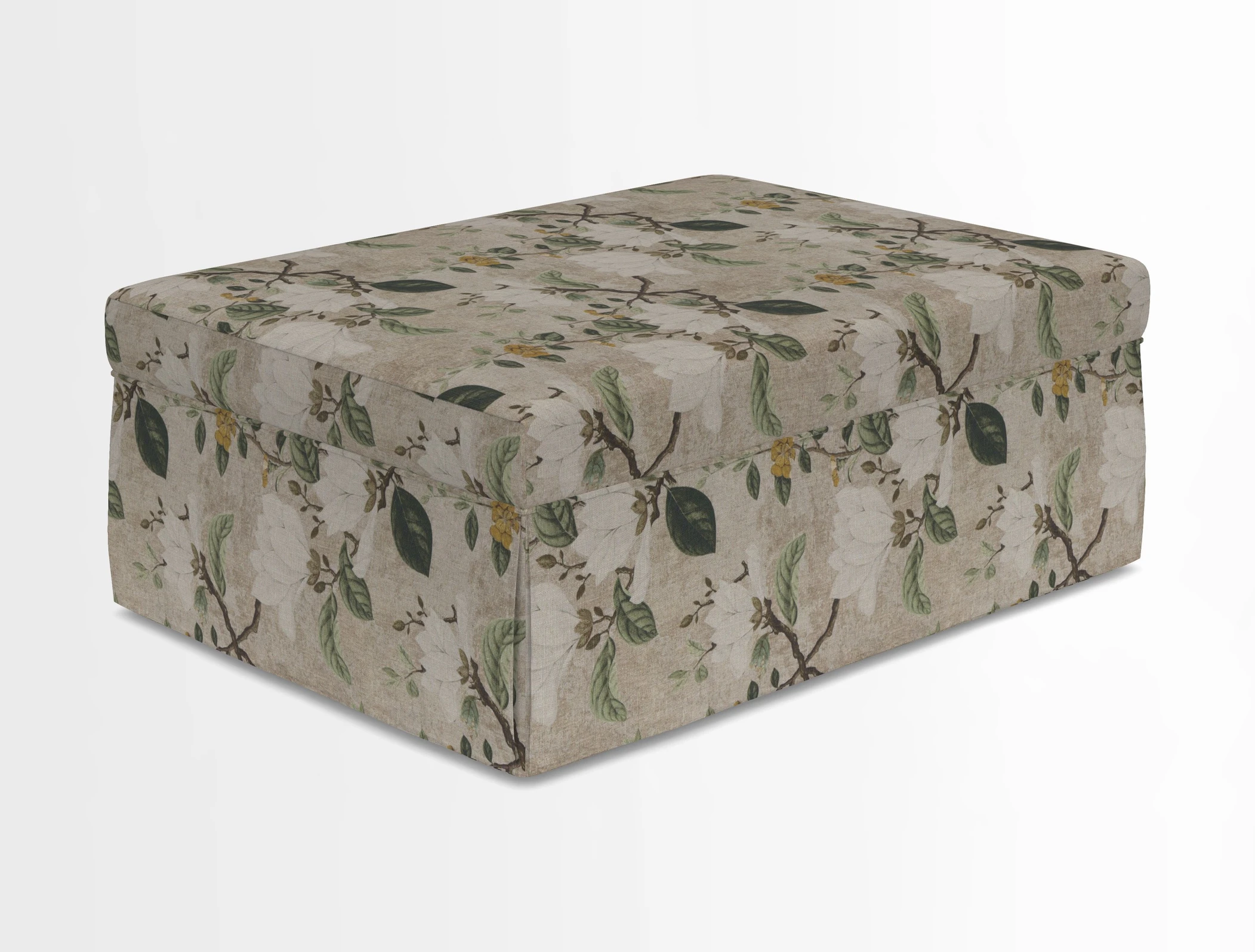 Fontwell footstool in Globe Thistle Storm