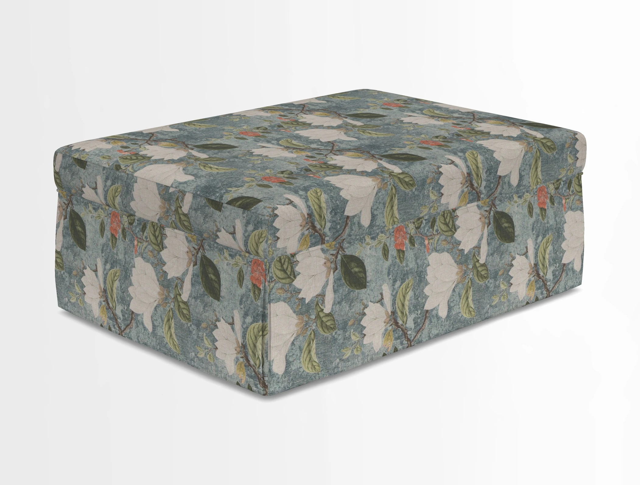 Fontwell footstool in Globe Thistle Storm