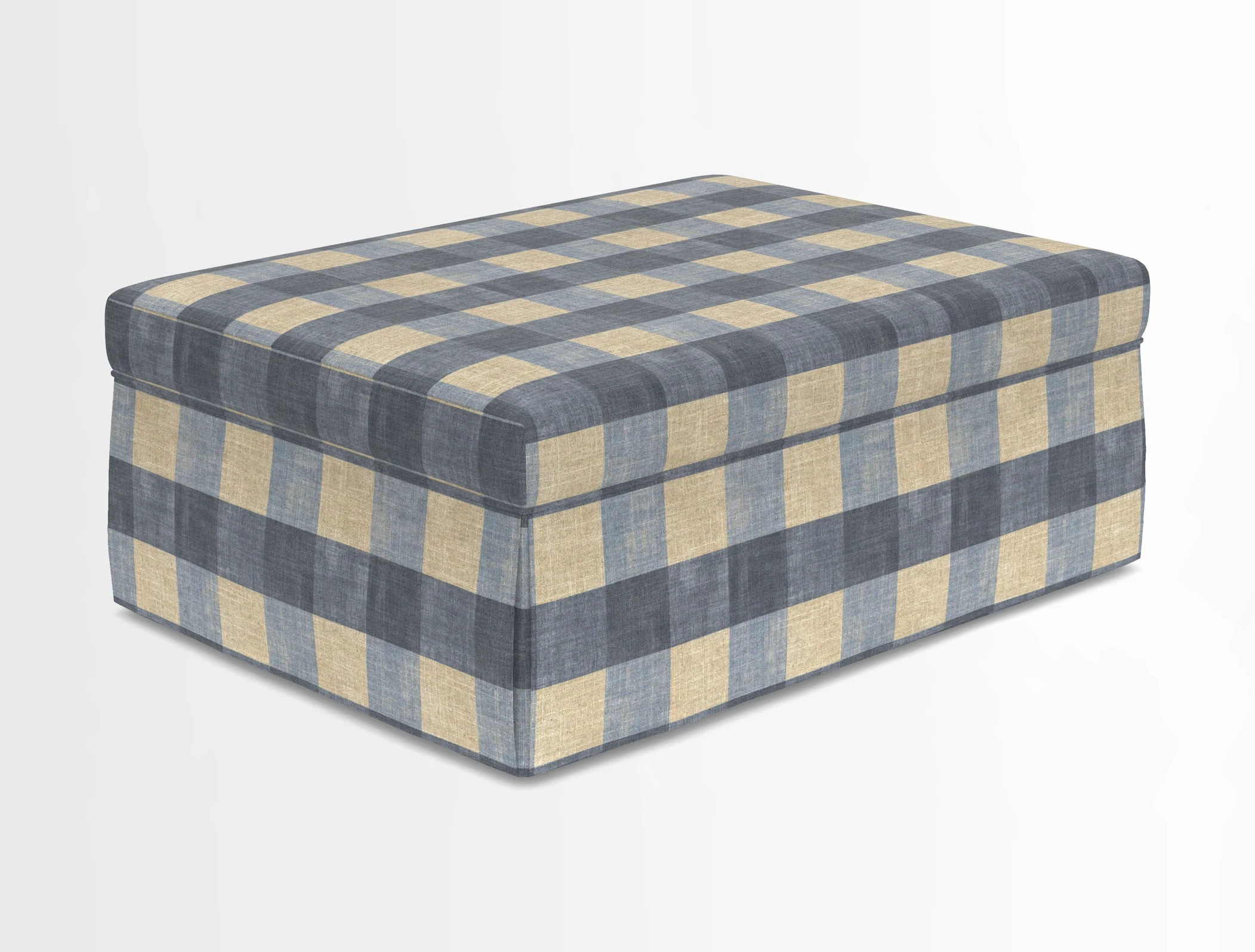 Fontwell footstool in Globe Thistle Storm