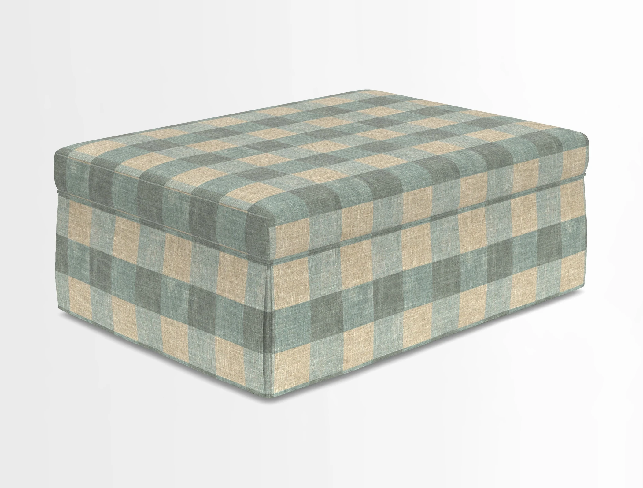 Fontwell footstool in Globe Thistle Storm