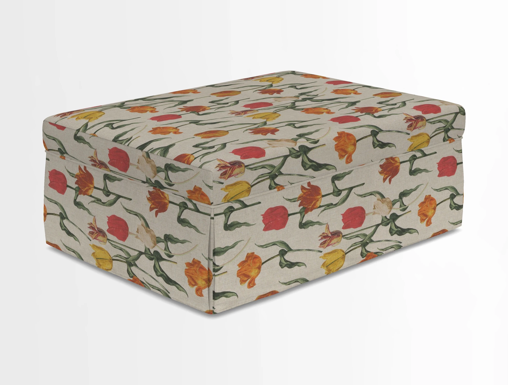 Fontwell footstool in Globe Thistle Storm