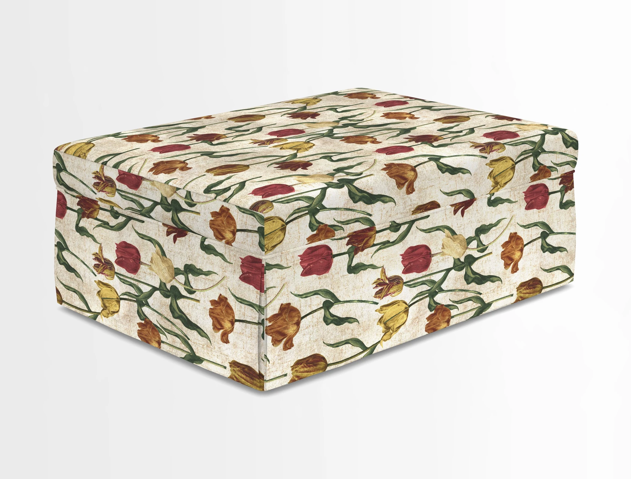 Fontwell footstool in Globe Thistle Storm