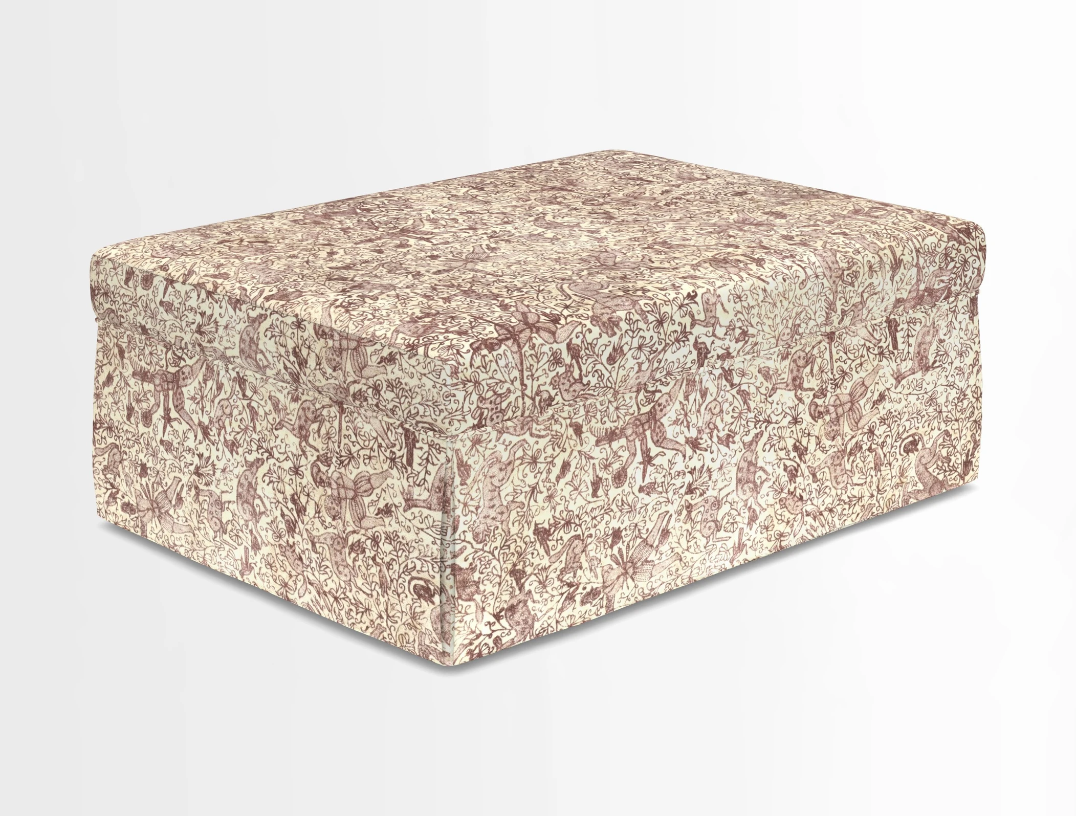 Fontwell footstool in Globe Thistle Storm