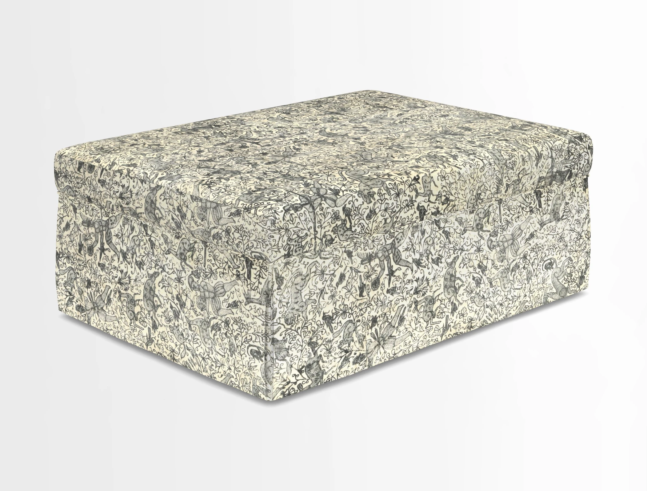 Fontwell footstool in Globe Thistle Storm