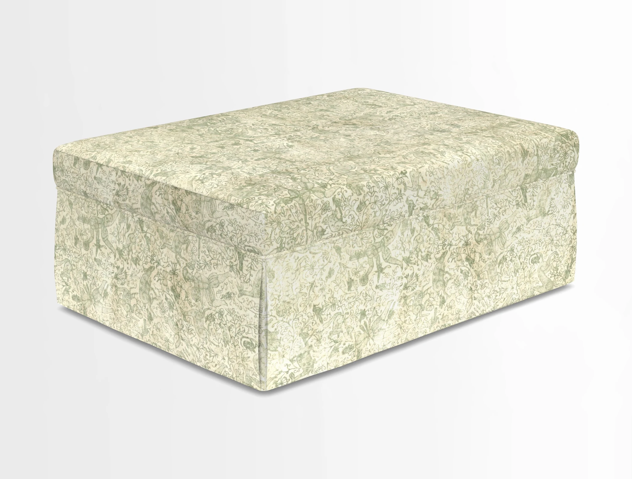 Fontwell footstool in Globe Thistle Storm