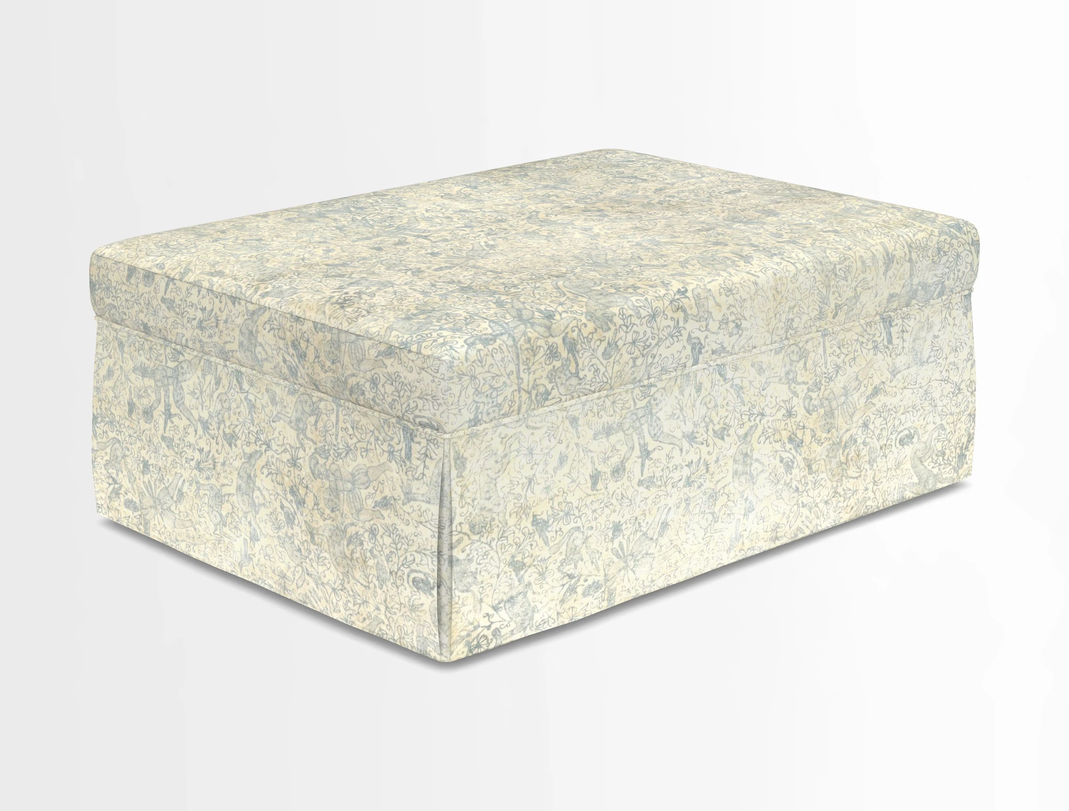 Fontwell footstool in Globe Thistle Storm