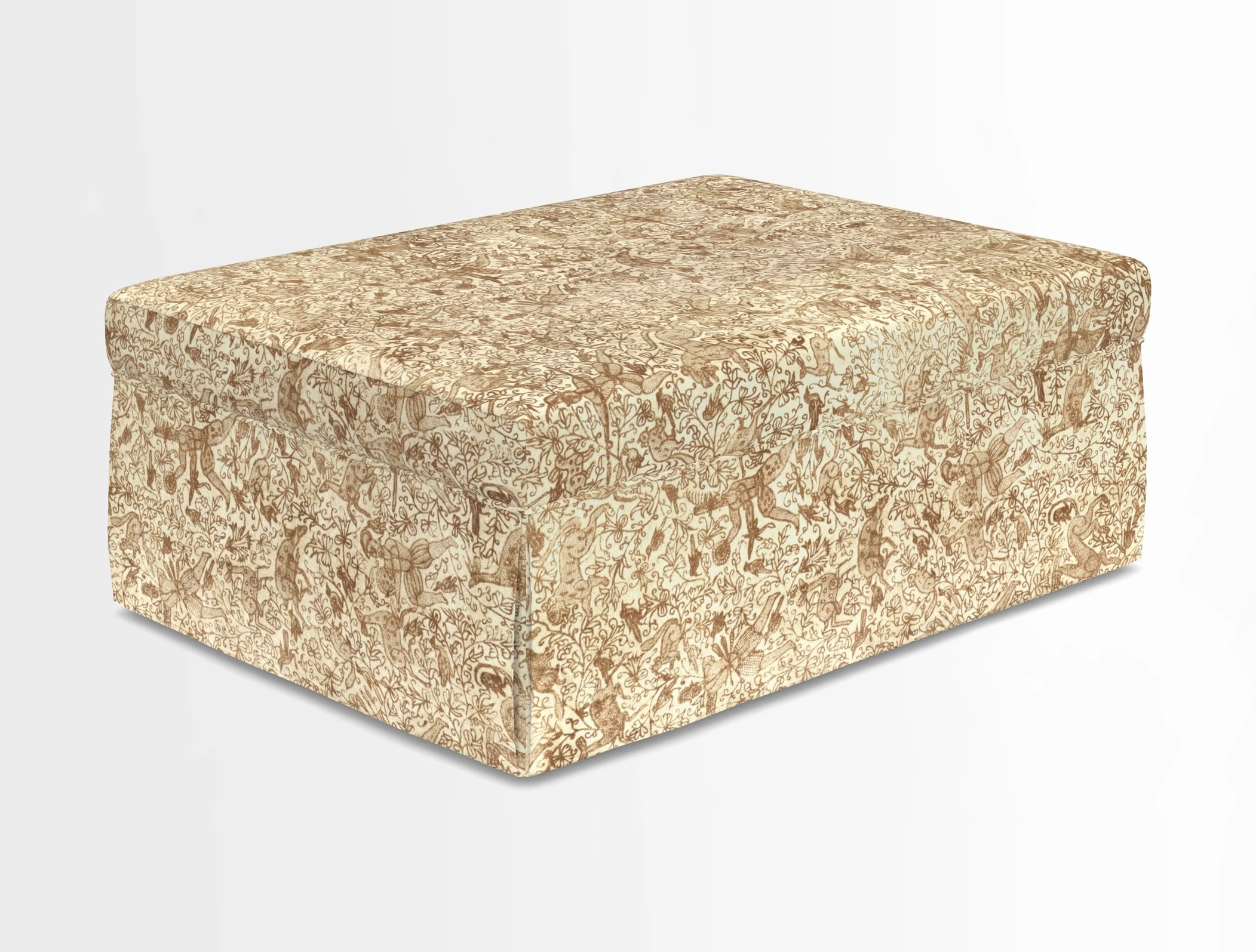 Fontwell footstool in Globe Thistle Storm