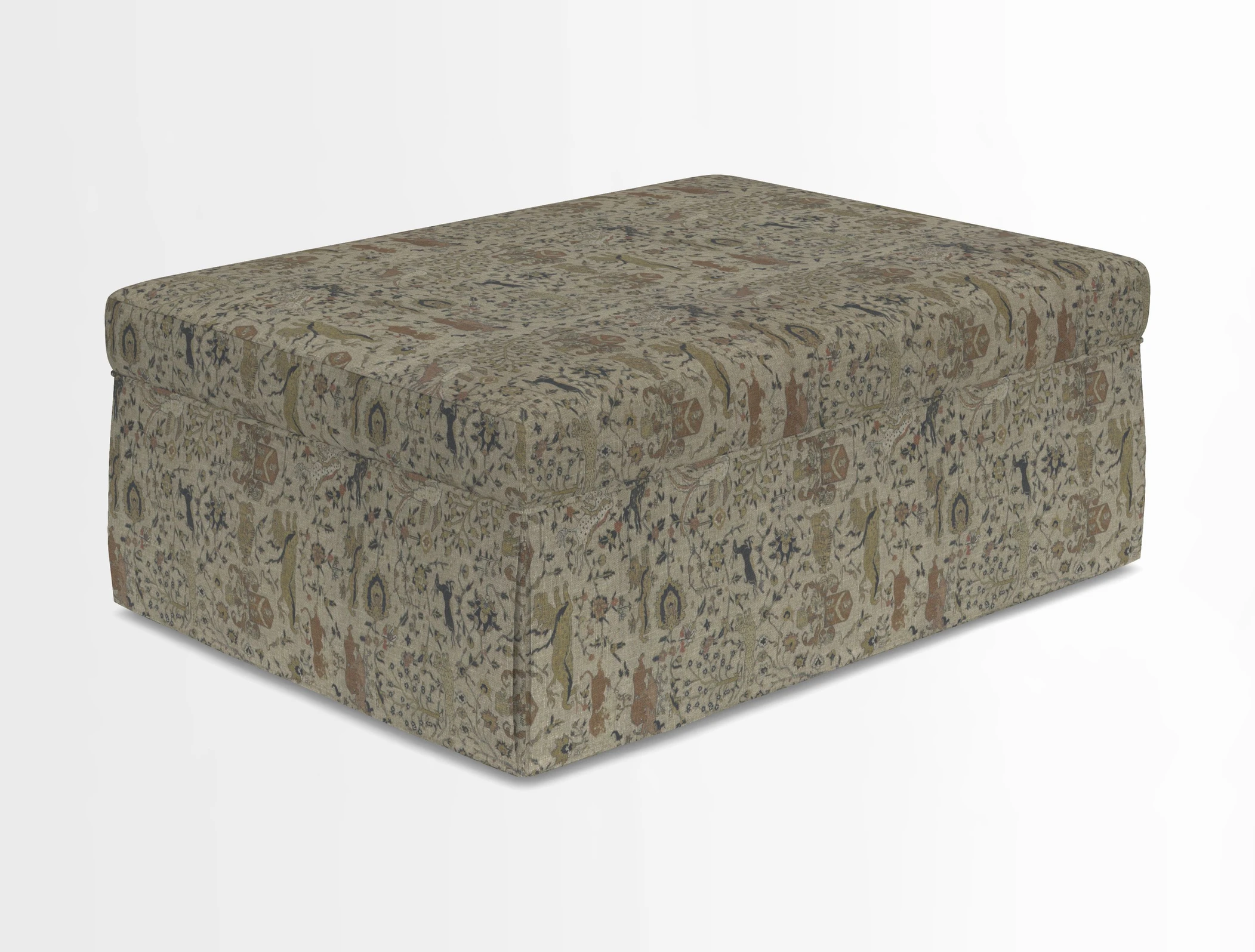 Fontwell footstool in Globe Thistle Storm