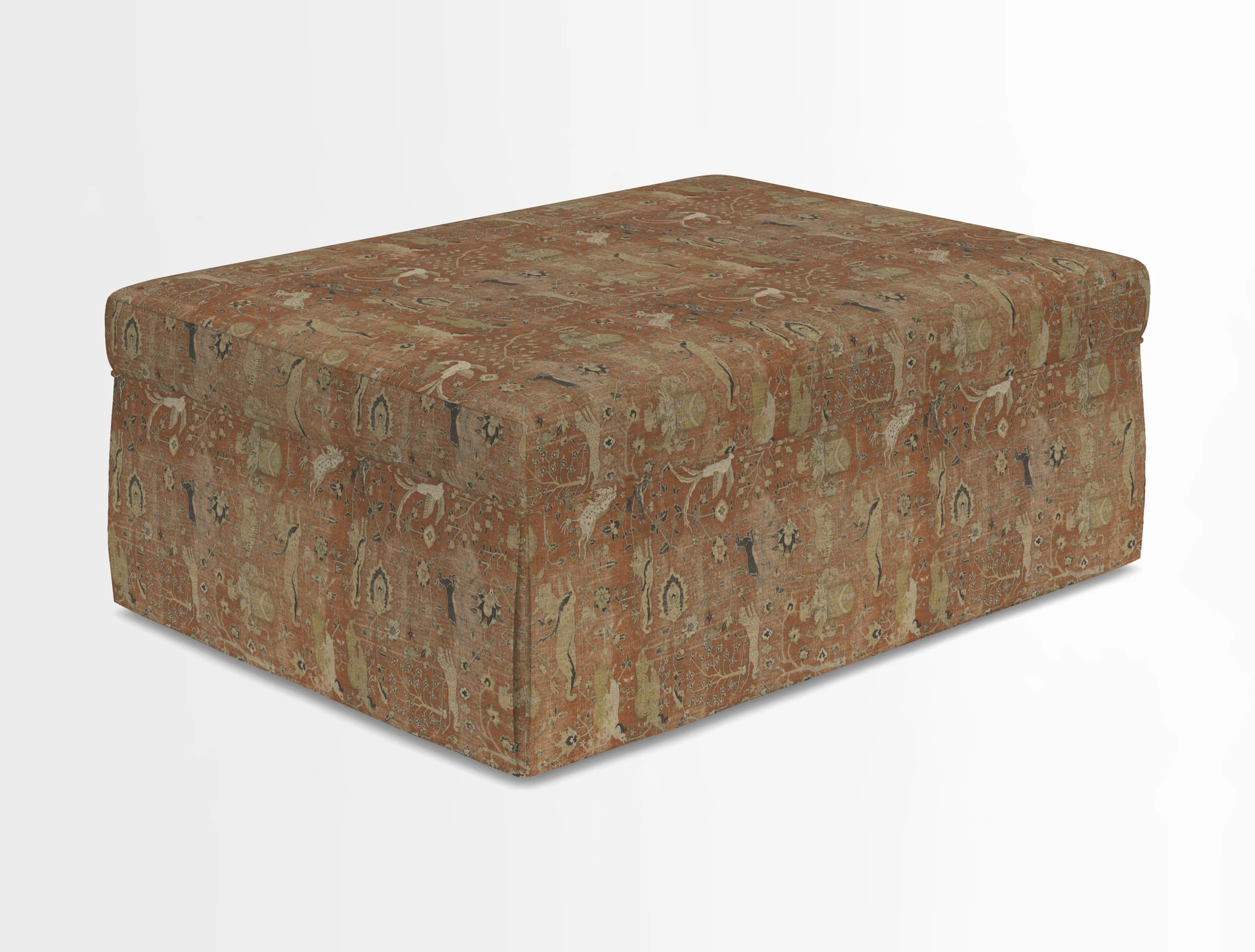 Fontwell footstool in Globe Thistle Storm
