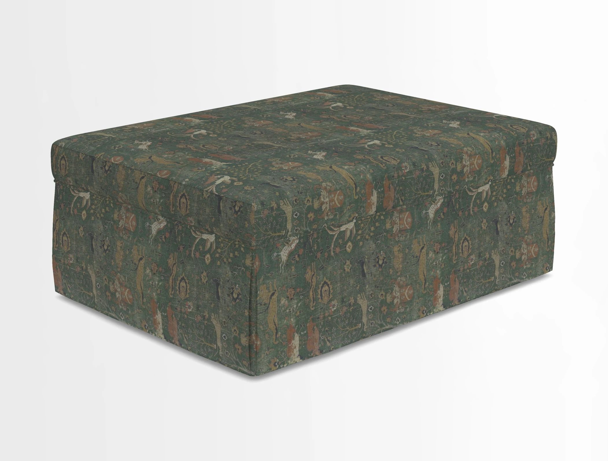 Fontwell footstool in Globe Thistle Storm