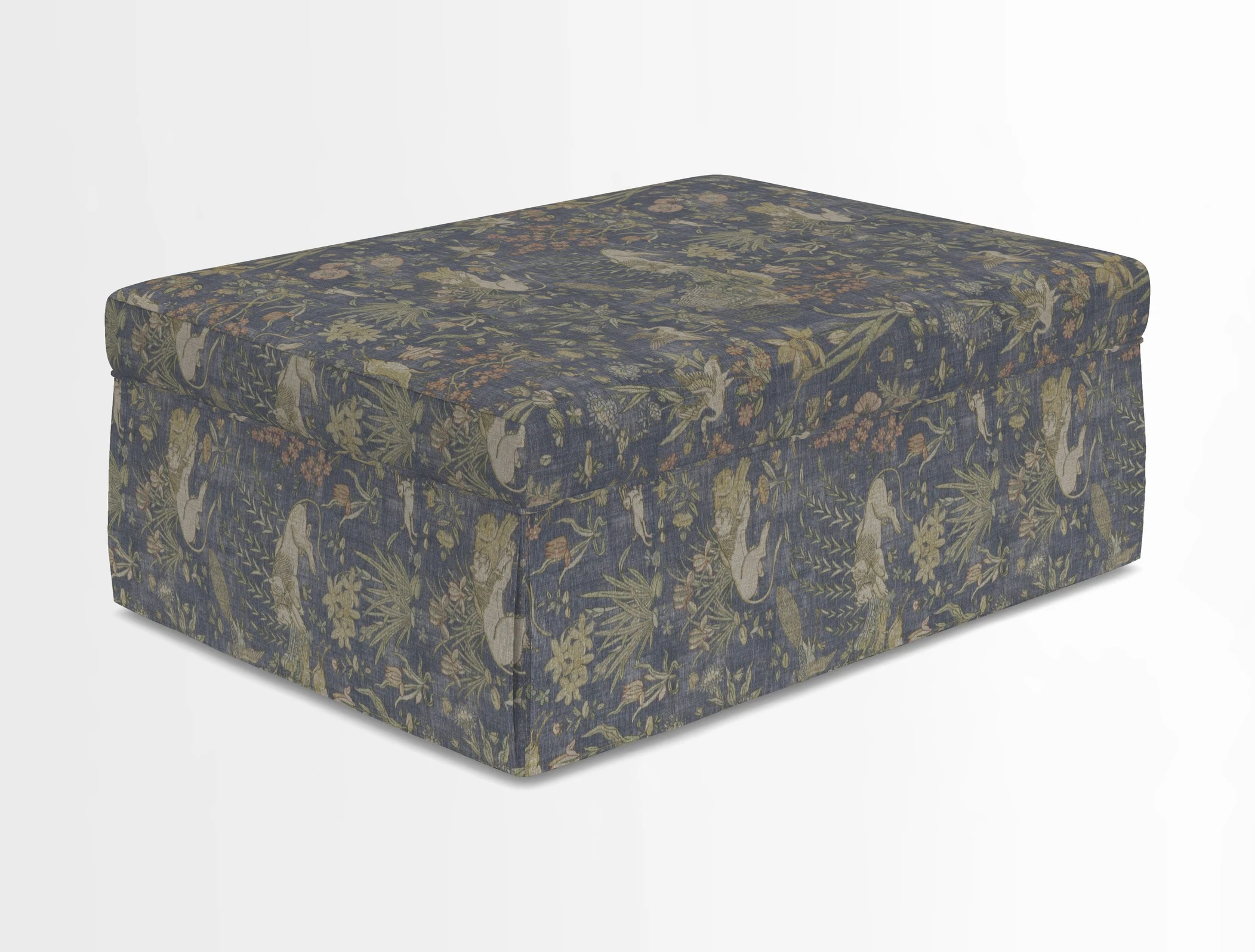 Fontwell footstool in Globe Thistle Storm
