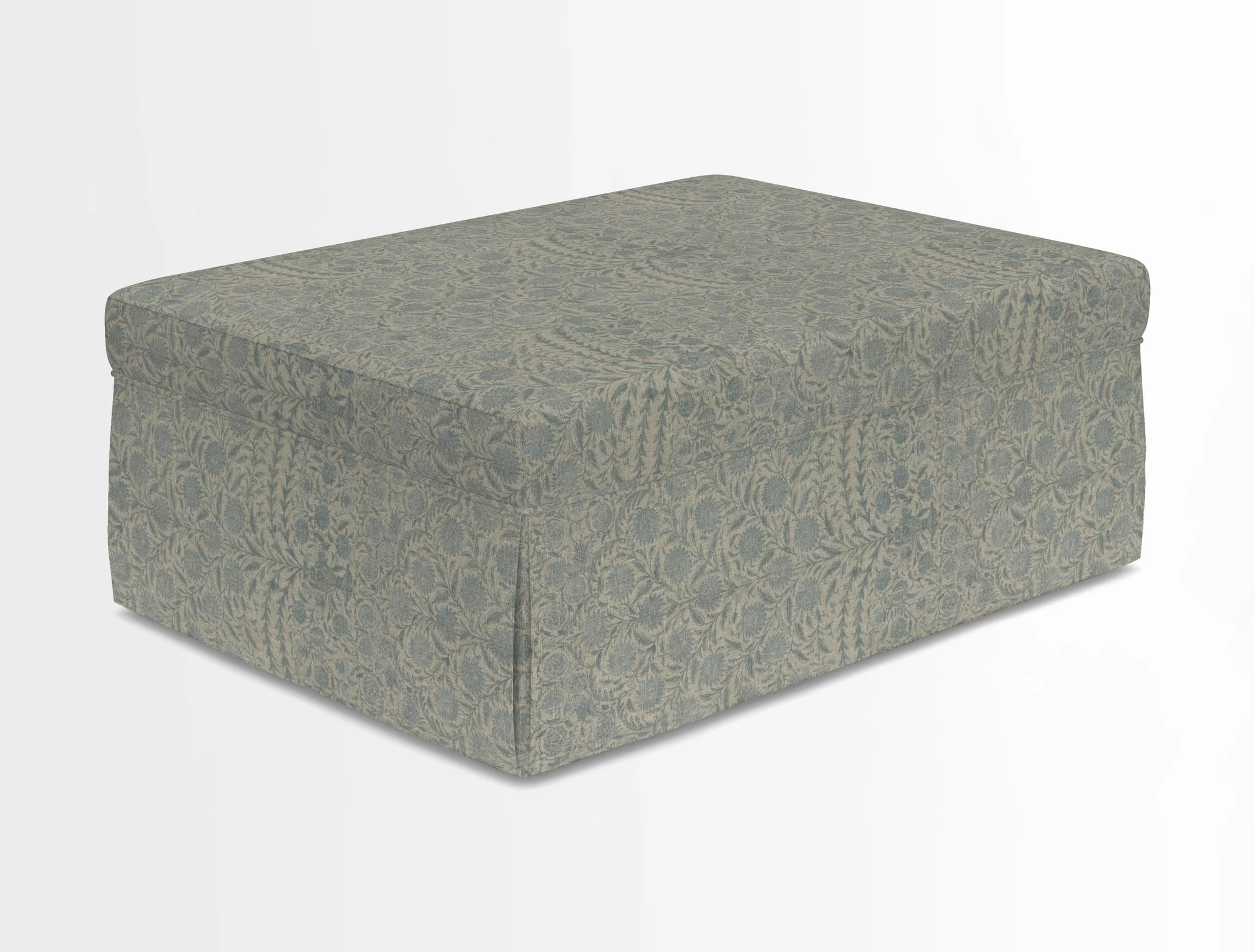 Fontwell footstool in Globe Thistle Storm