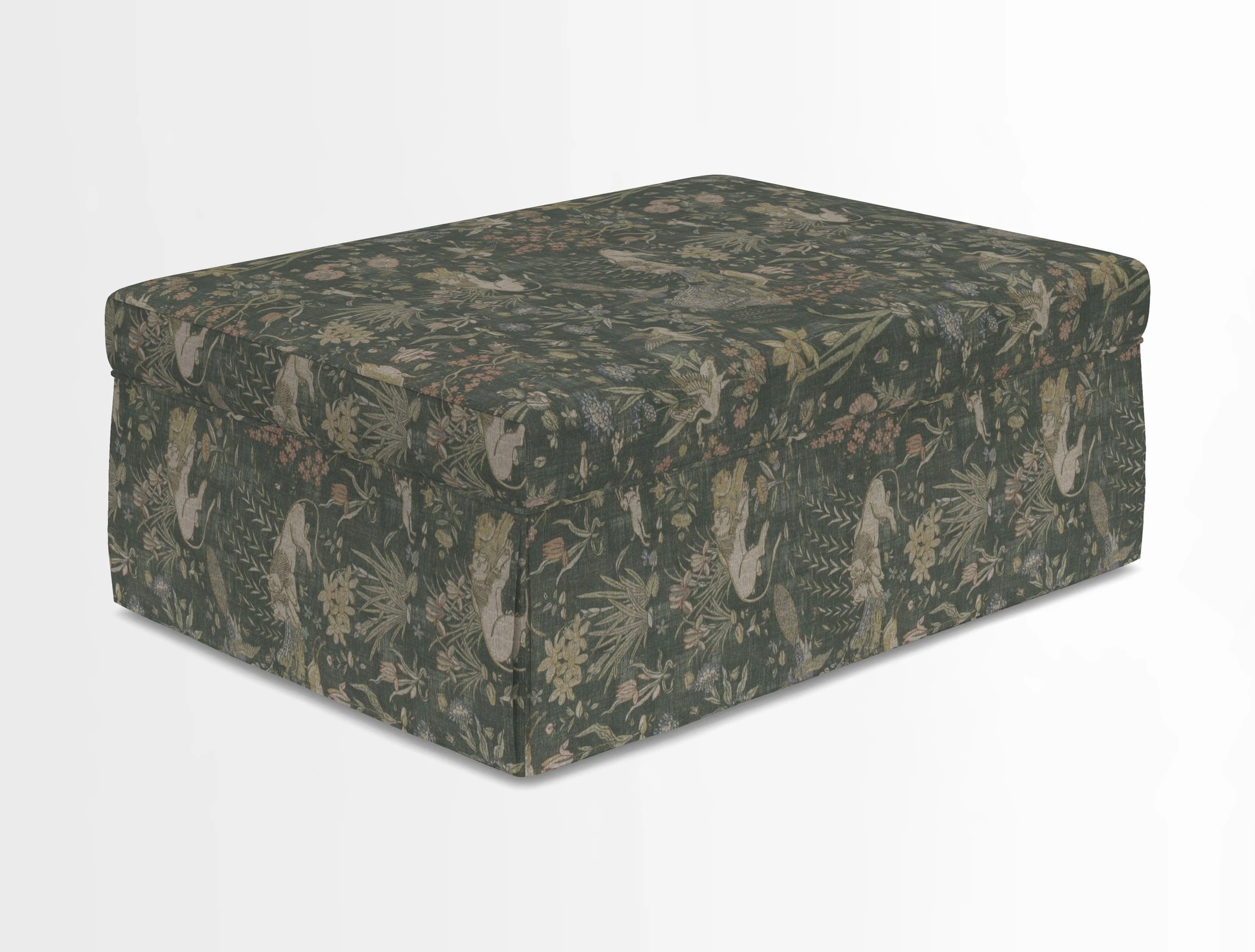Fontwell footstool in Globe Thistle Storm