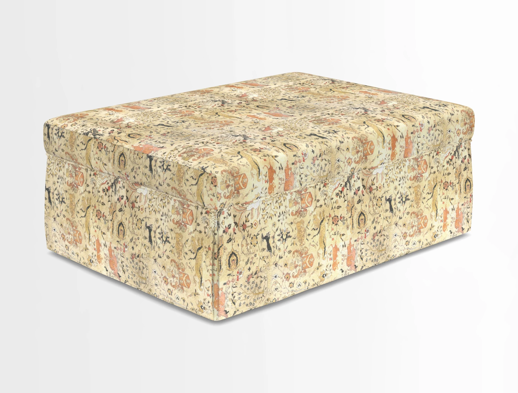 Fontwell footstool in Globe Thistle Storm