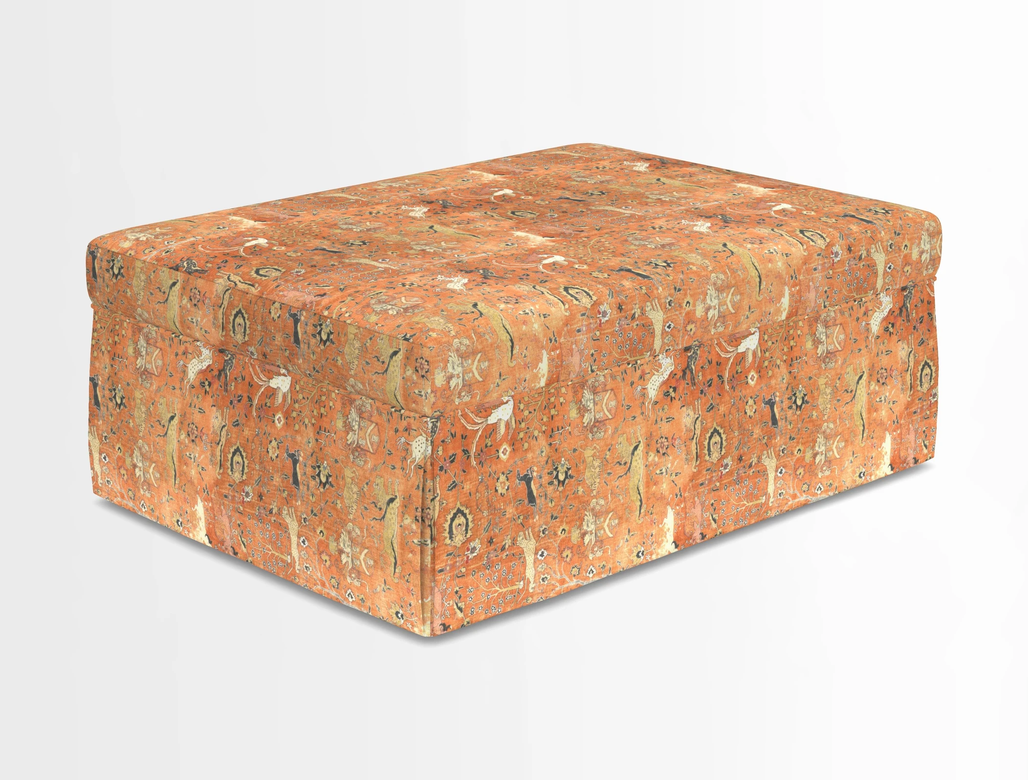 Fontwell footstool in Globe Thistle Storm