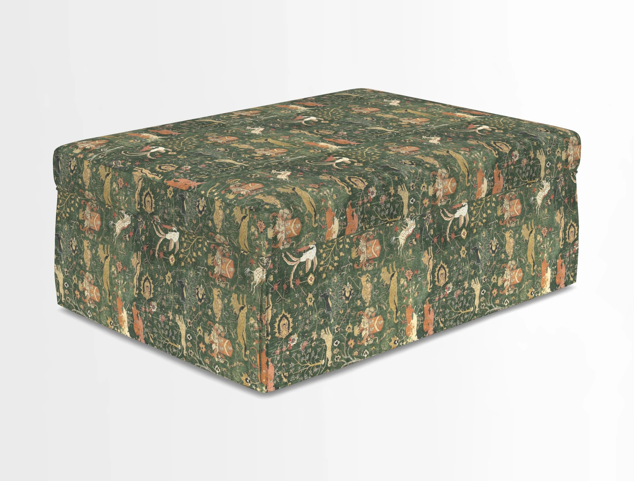 Fontwell footstool in Globe Thistle Storm