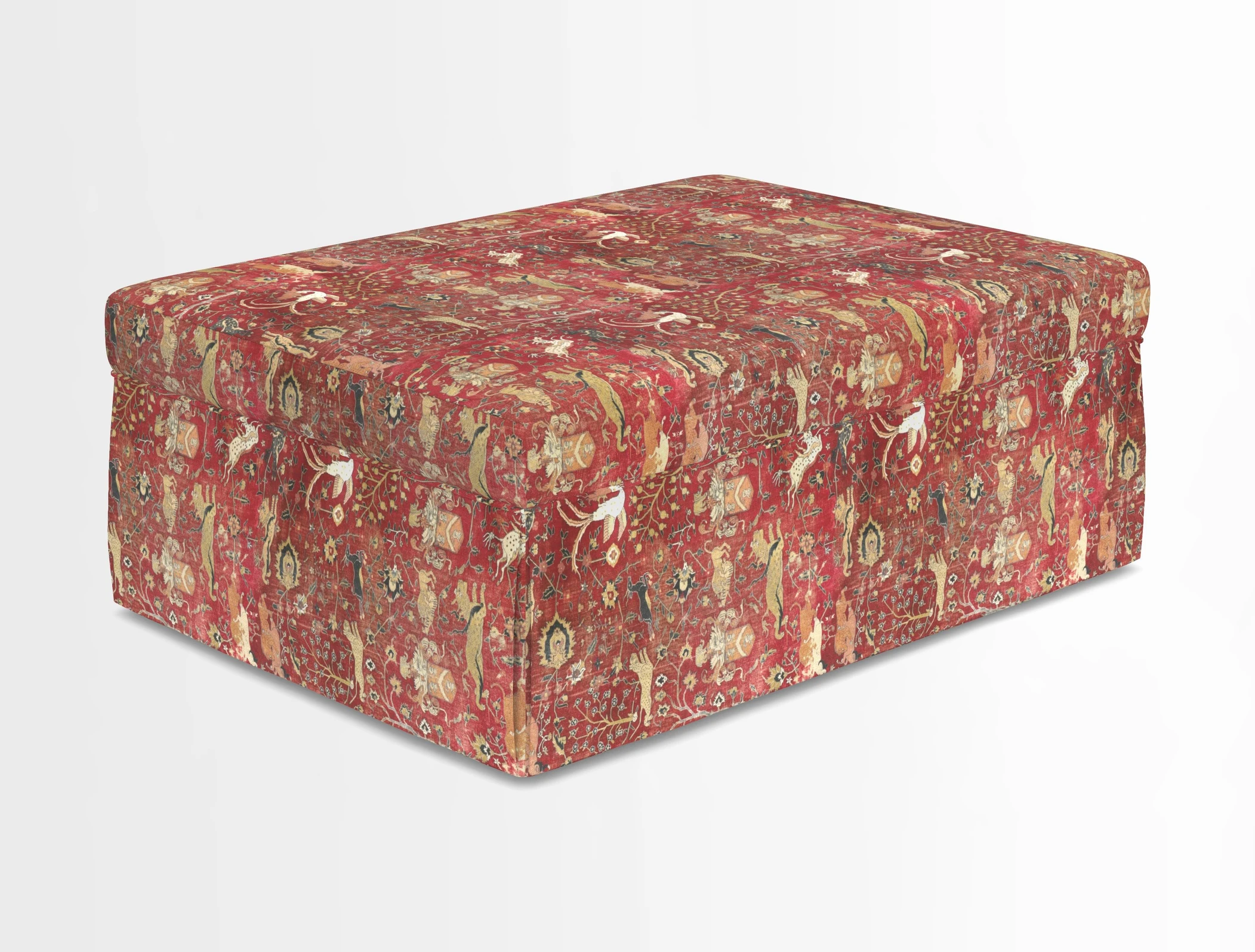 Fontwell footstool in Globe Thistle Storm