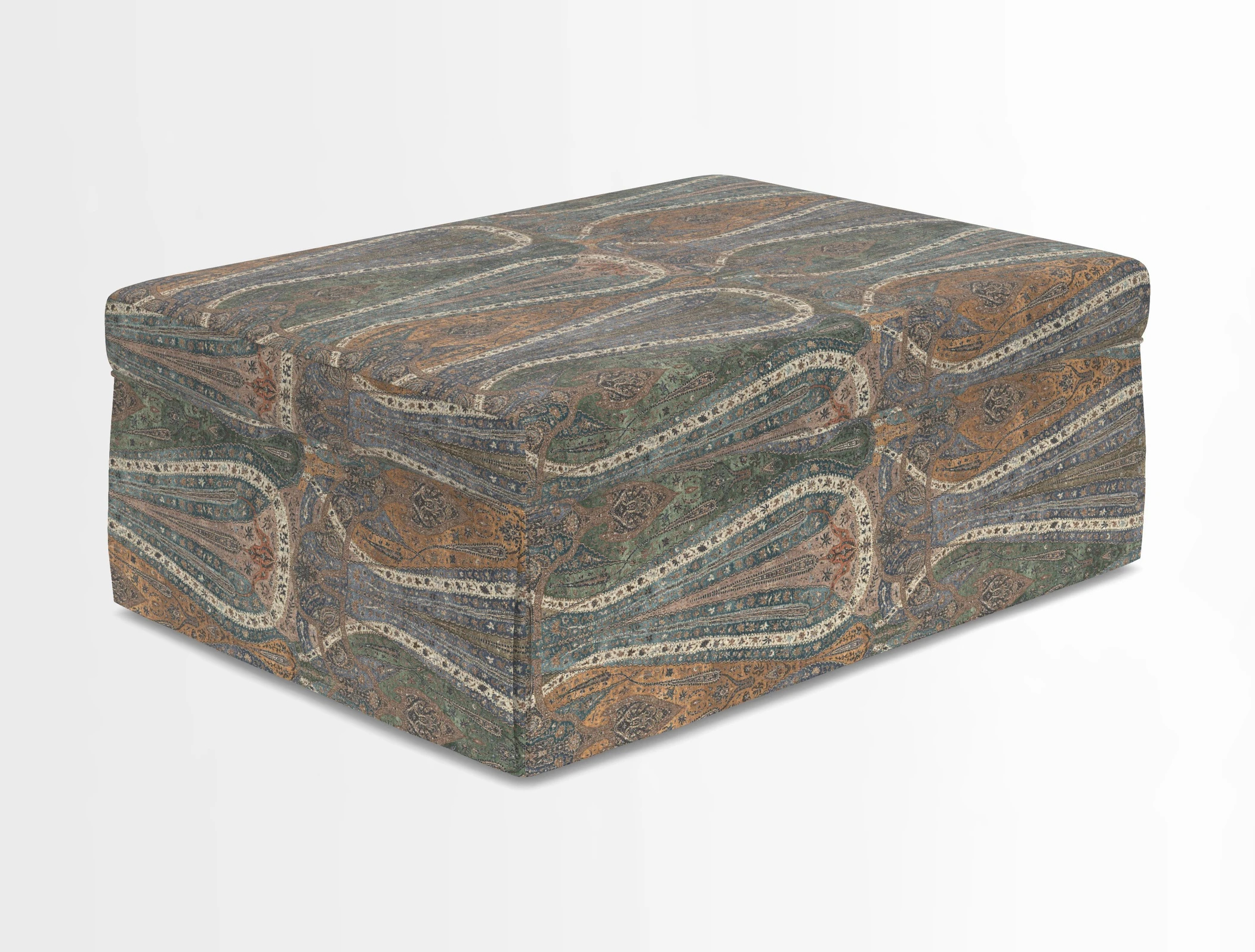 Fontwell footstool in Globe Thistle Storm