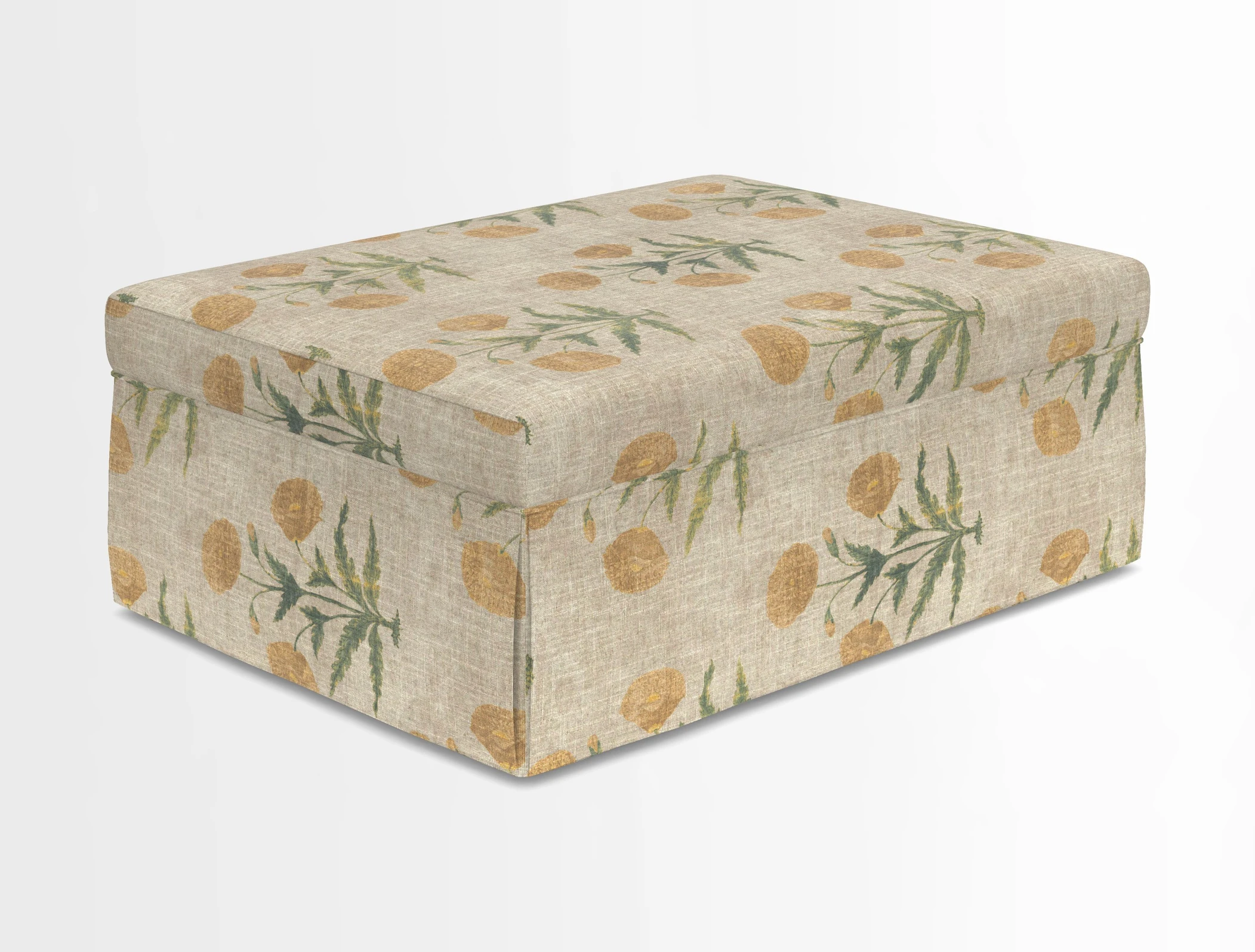 Fontwell footstool in Globe Thistle Storm