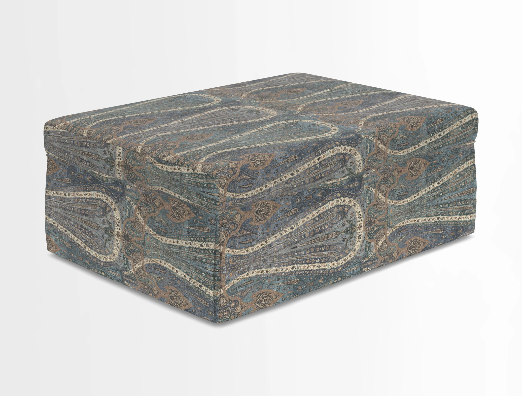 Fontwell footstool in Globe Thistle Storm