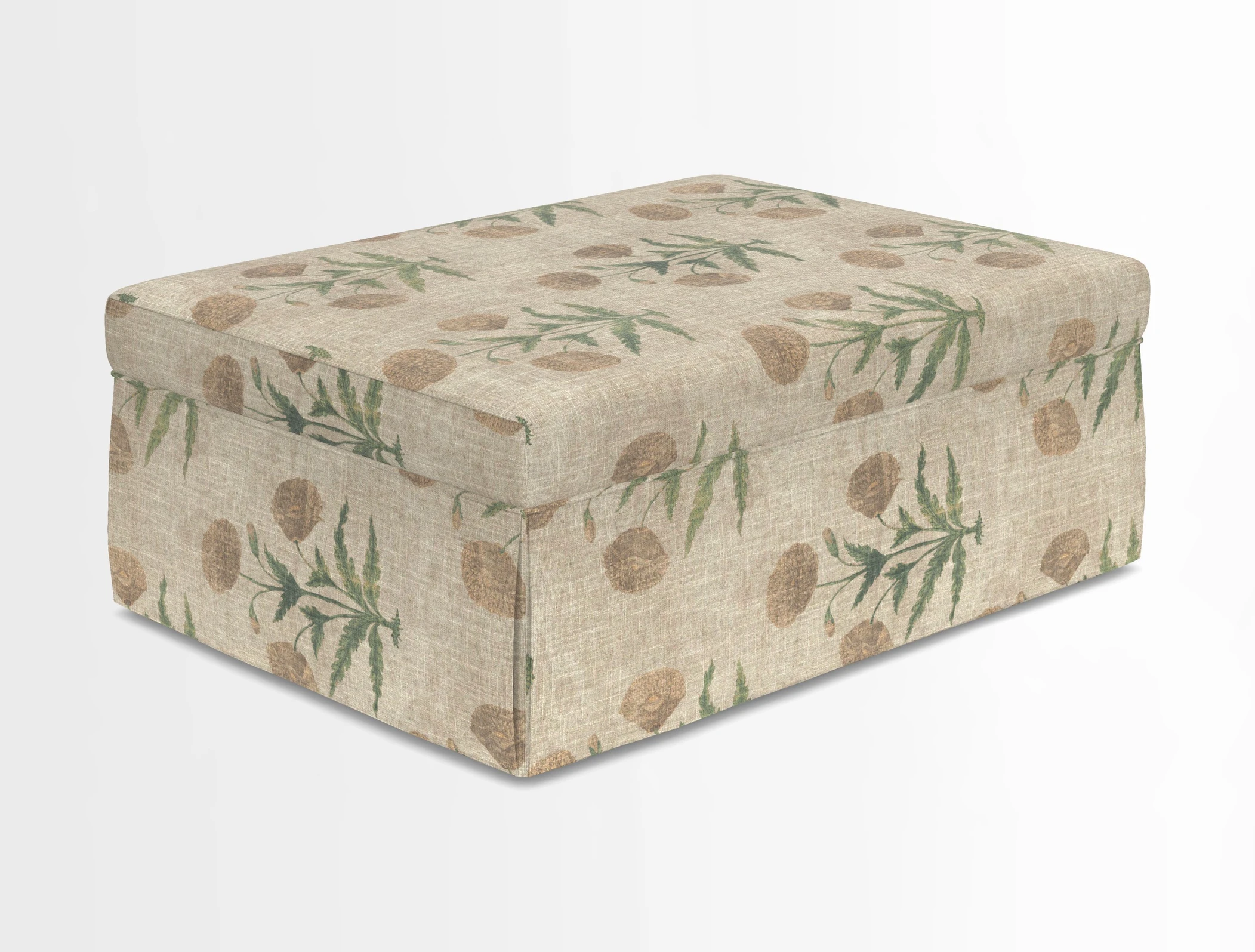 Fontwell footstool in Globe Thistle Storm