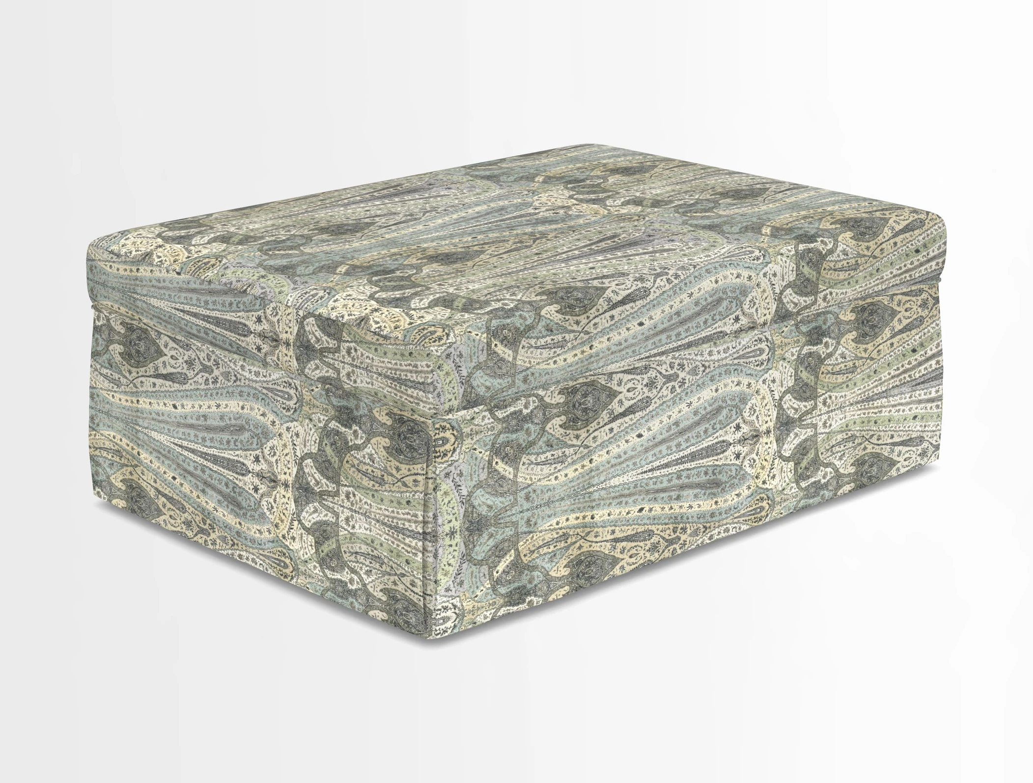 Fontwell footstool in Globe Thistle Storm