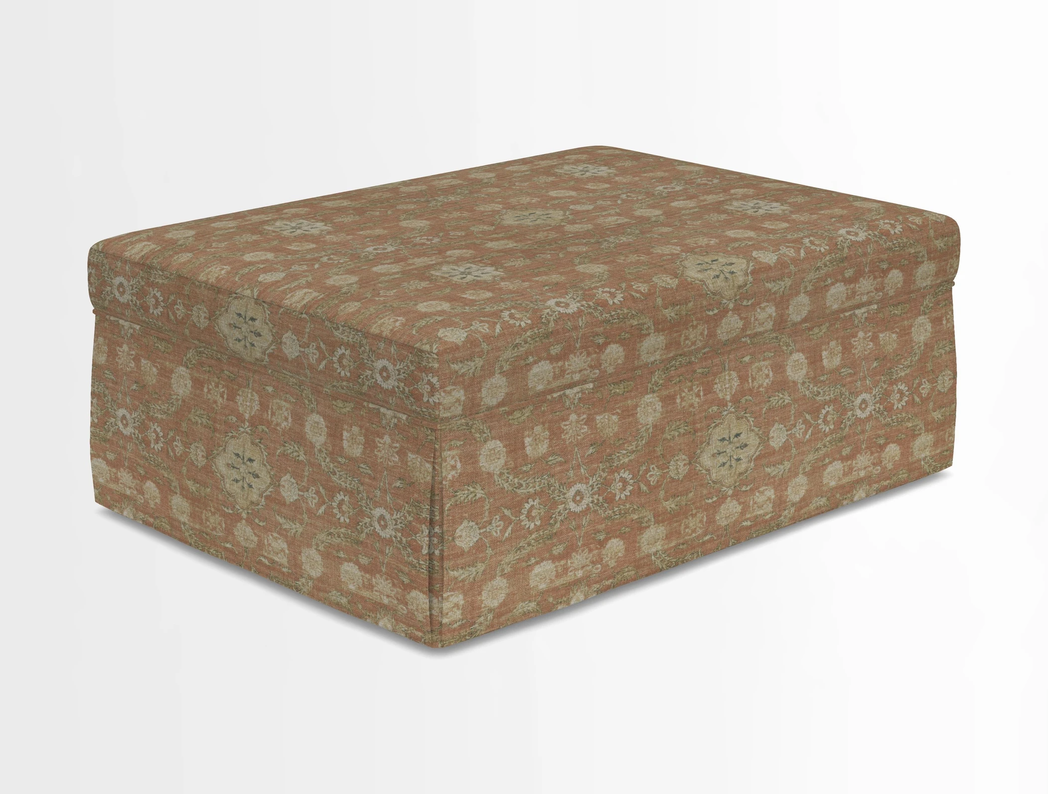 Fontwell footstool in Globe Thistle Storm