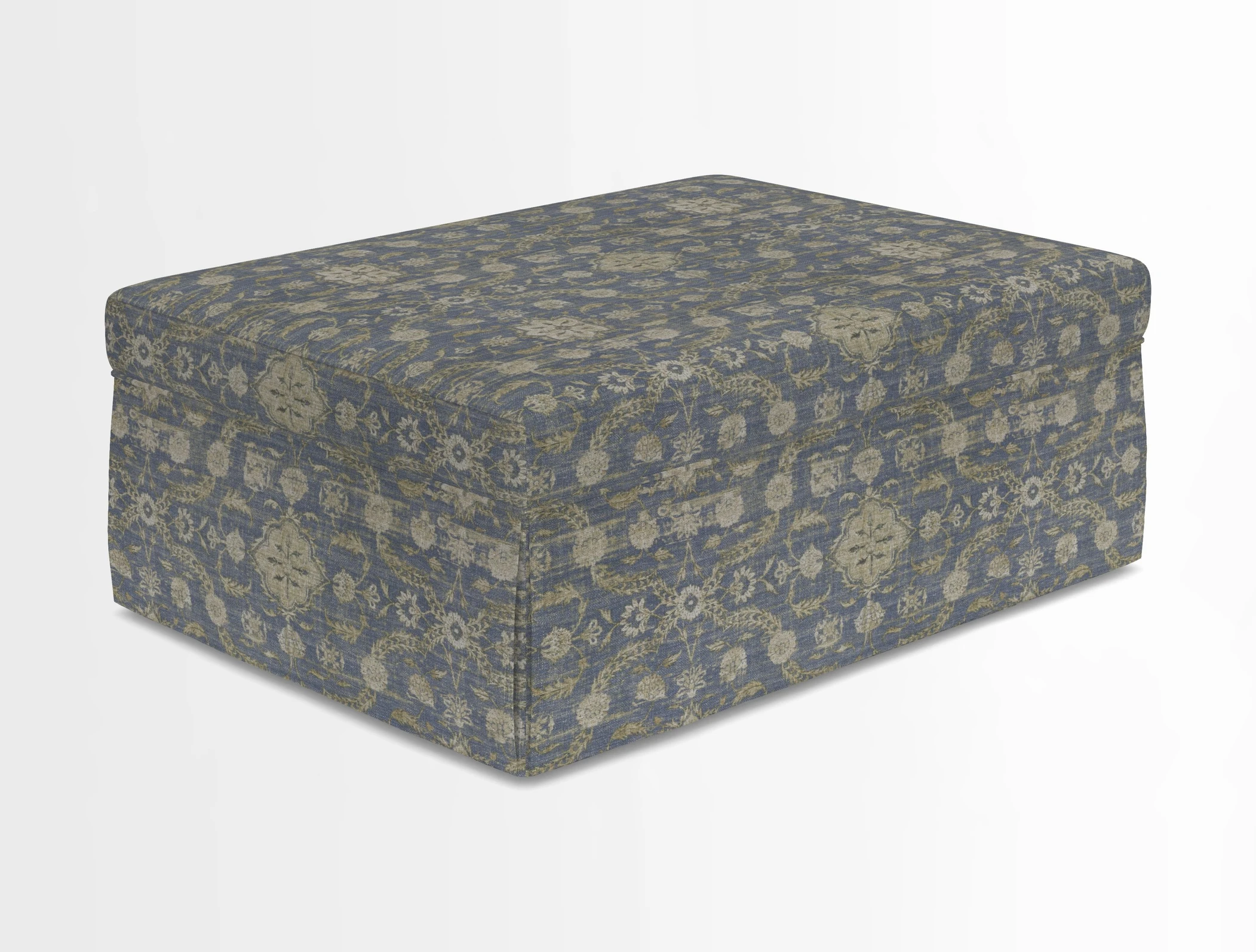 Fontwell footstool in Globe Thistle Storm