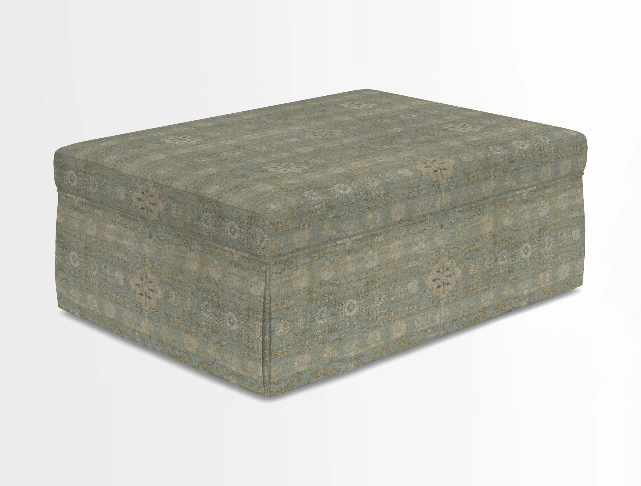 Fontwell footstool in Globe Thistle Storm