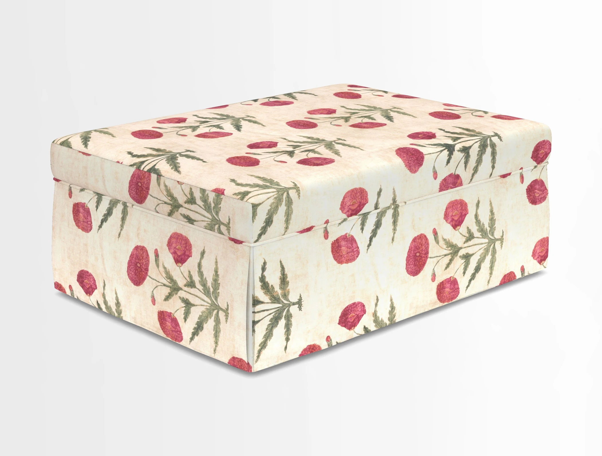 Fontwell footstool in Globe Thistle Storm