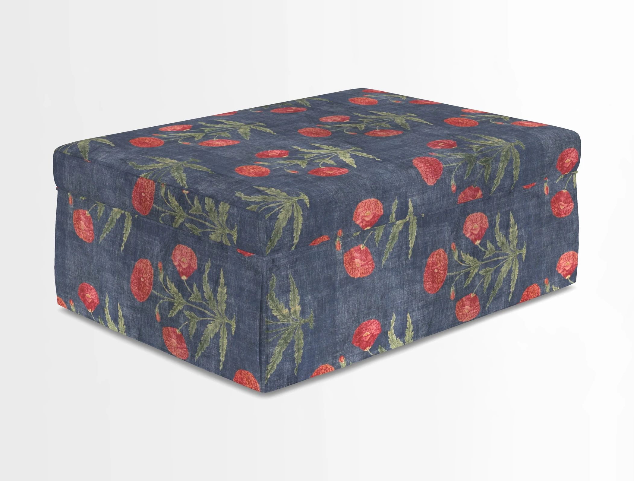 Fontwell footstool in Globe Thistle Storm