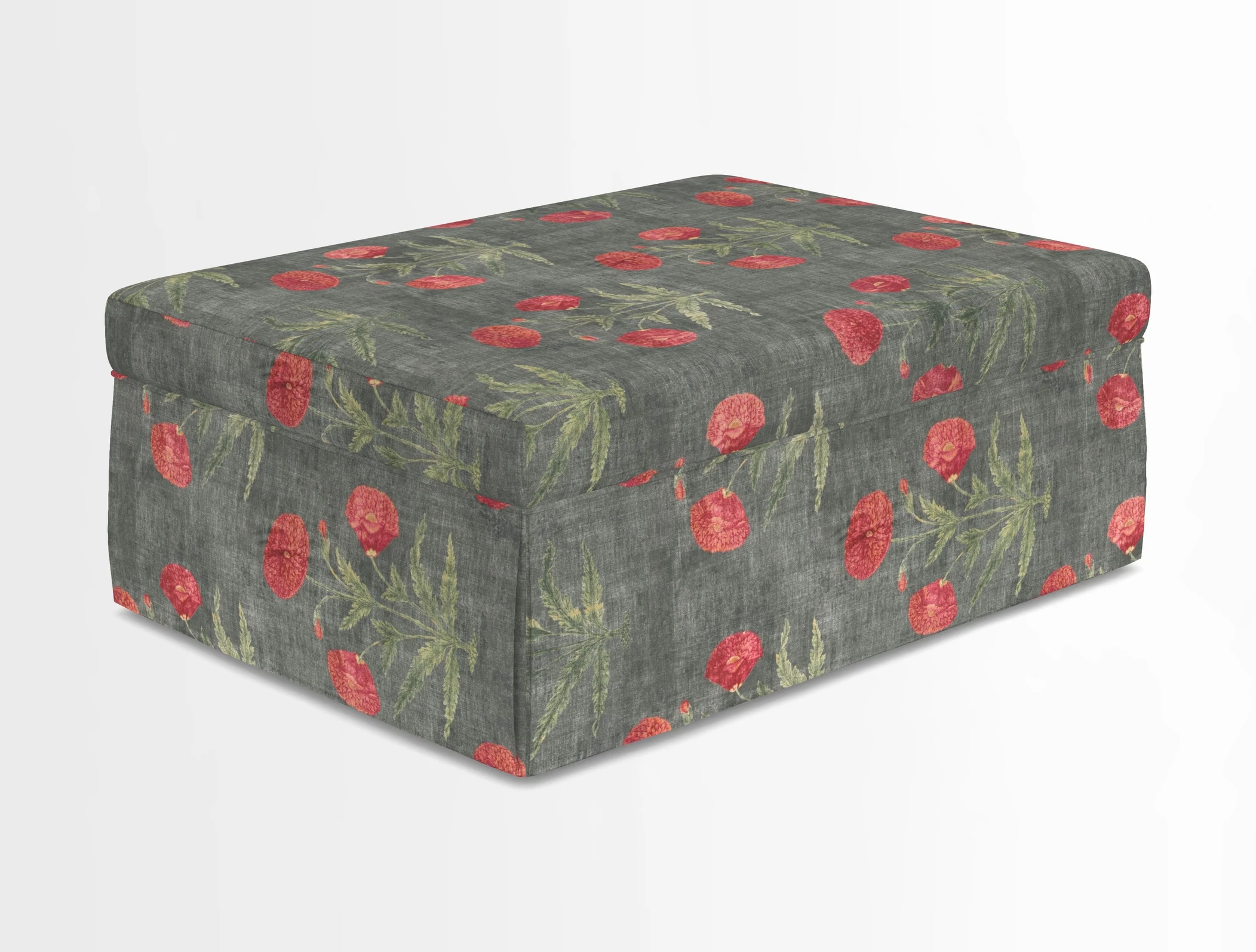 Fontwell footstool in Globe Thistle Storm