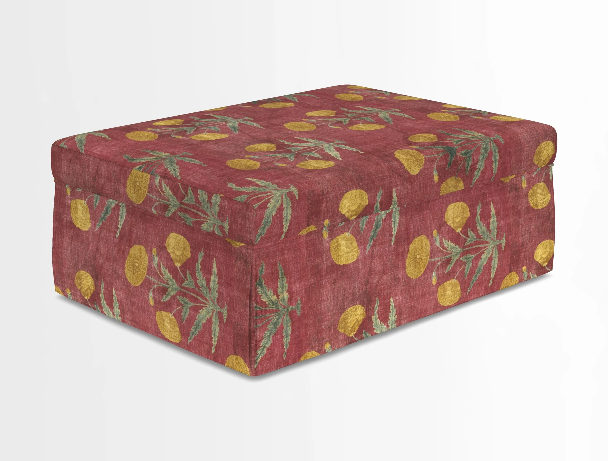Fontwell footstool in Globe Thistle Storm