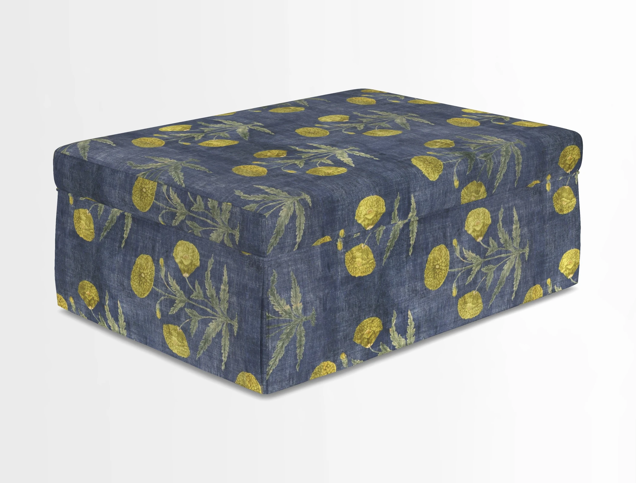 Fontwell footstool in Globe Thistle Storm