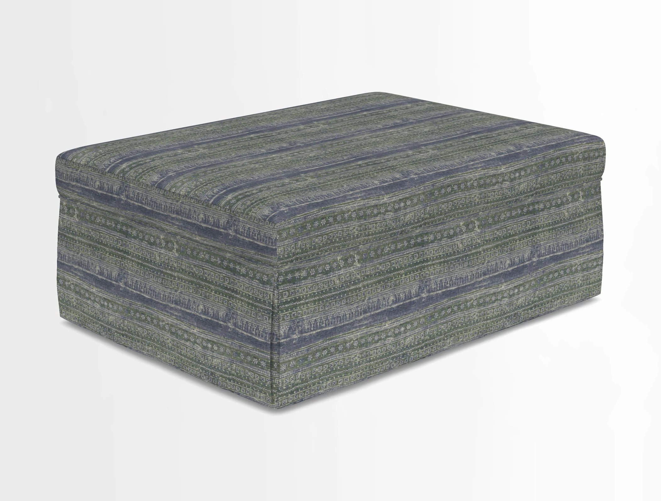 Fontwell footstool in Globe Thistle Storm