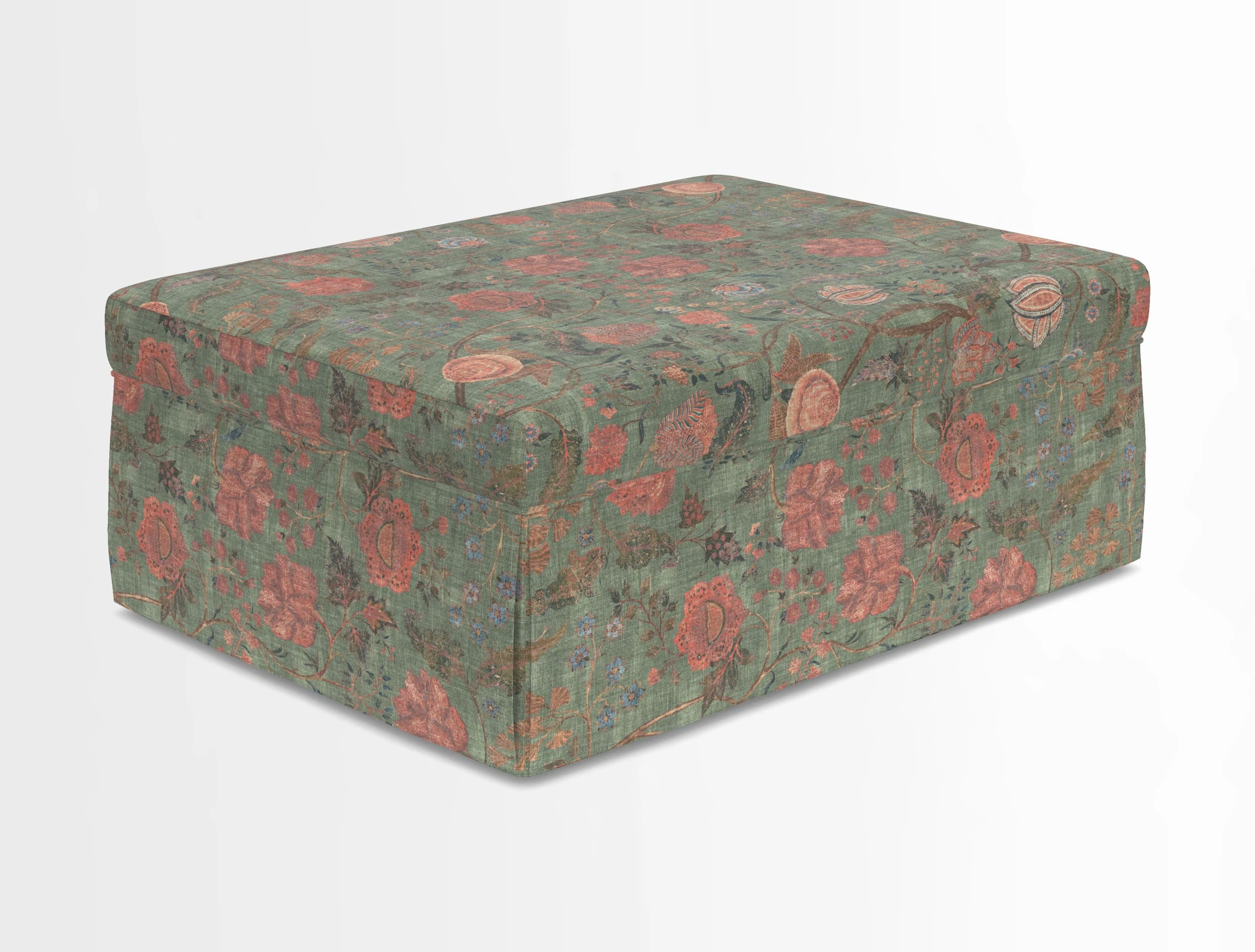 Fontwell footstool in Globe Thistle Storm