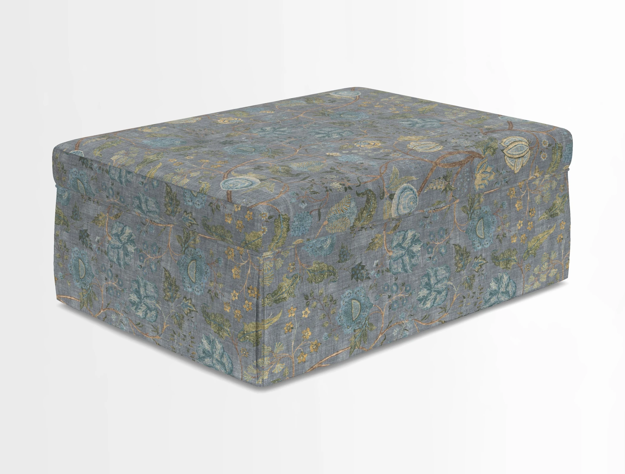 Fontwell footstool in Globe Thistle Storm