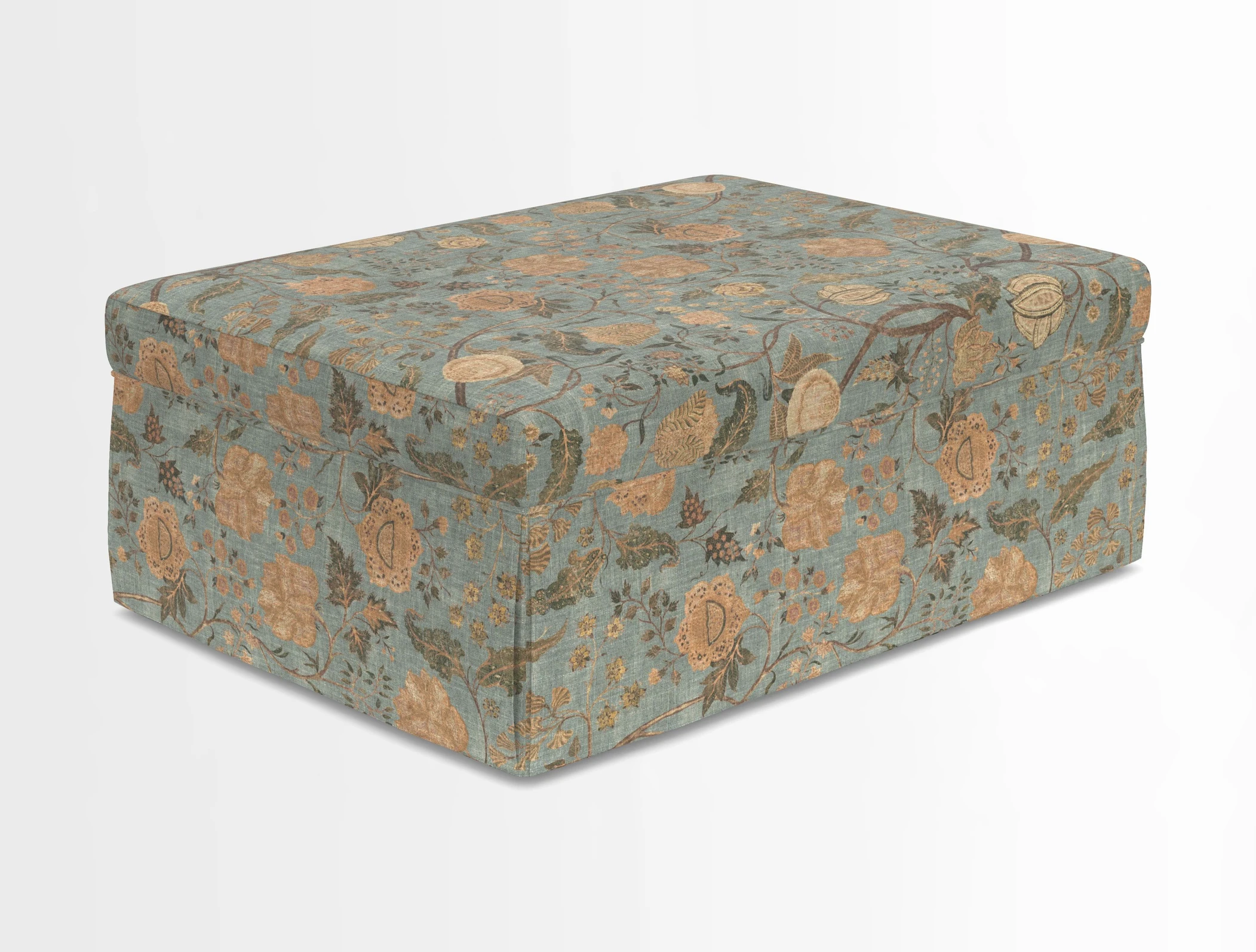 Fontwell footstool in Globe Thistle Storm
