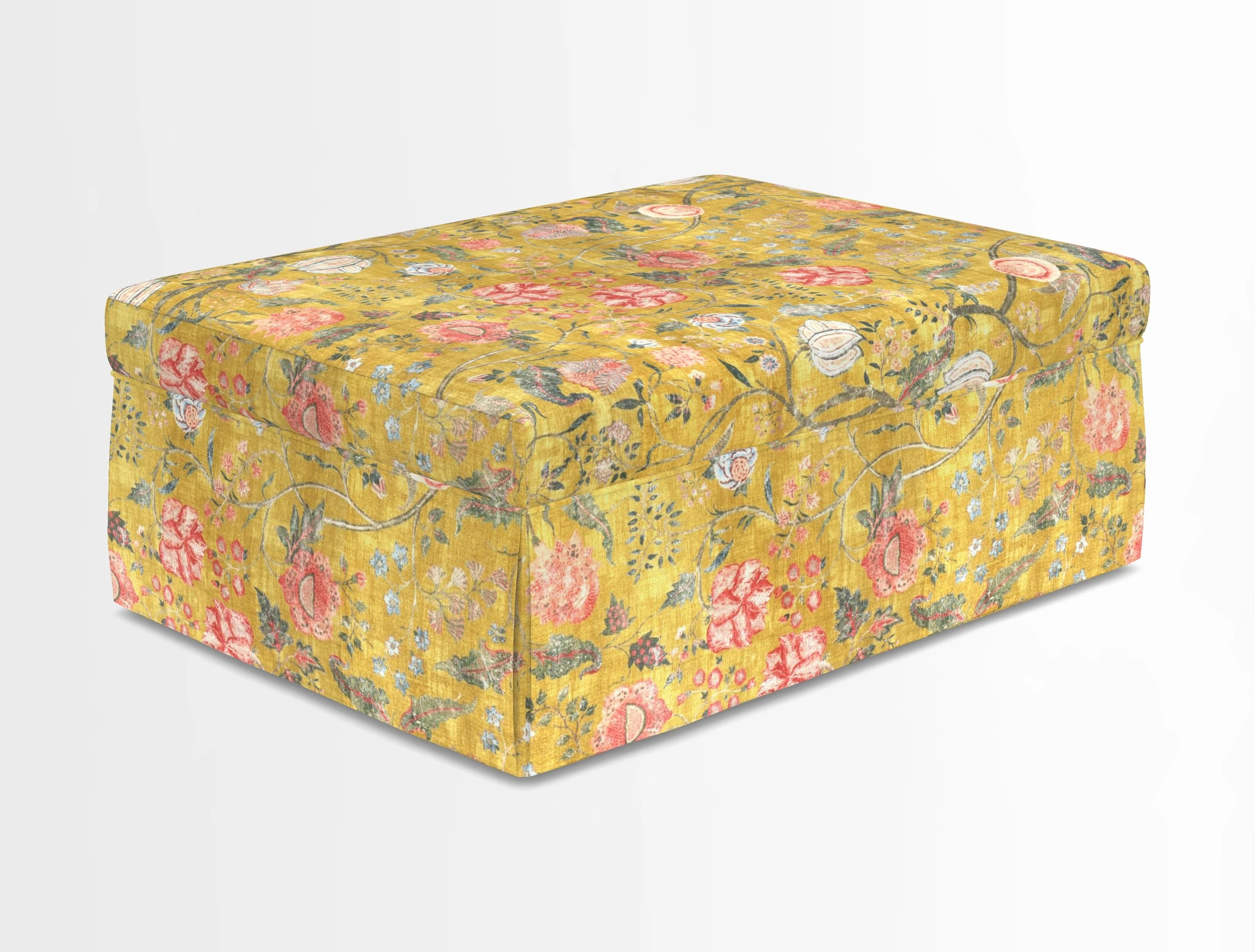 Fontwell footstool in Globe Thistle Storm