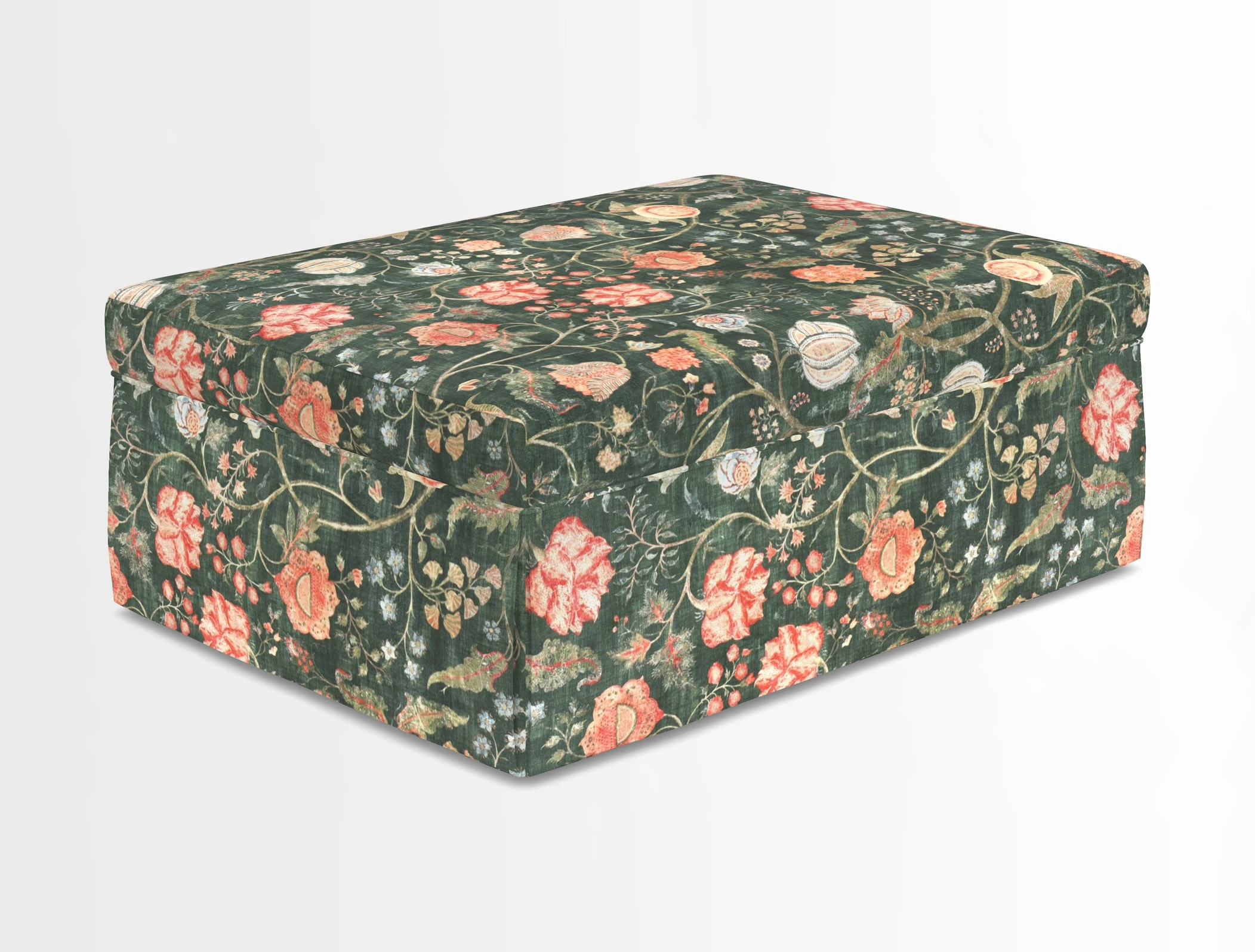 Fontwell footstool in Globe Thistle Storm