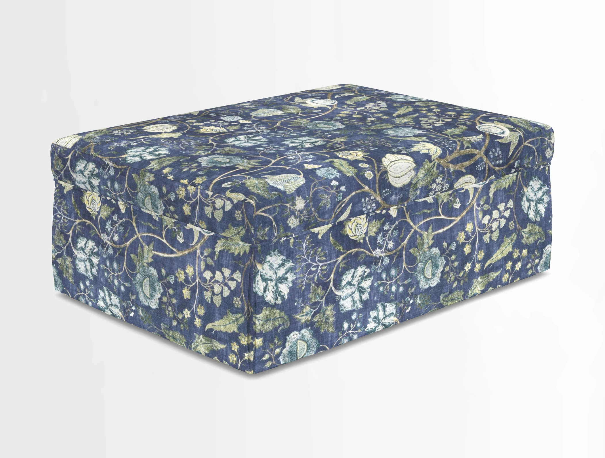Fontwell footstool in Globe Thistle Storm