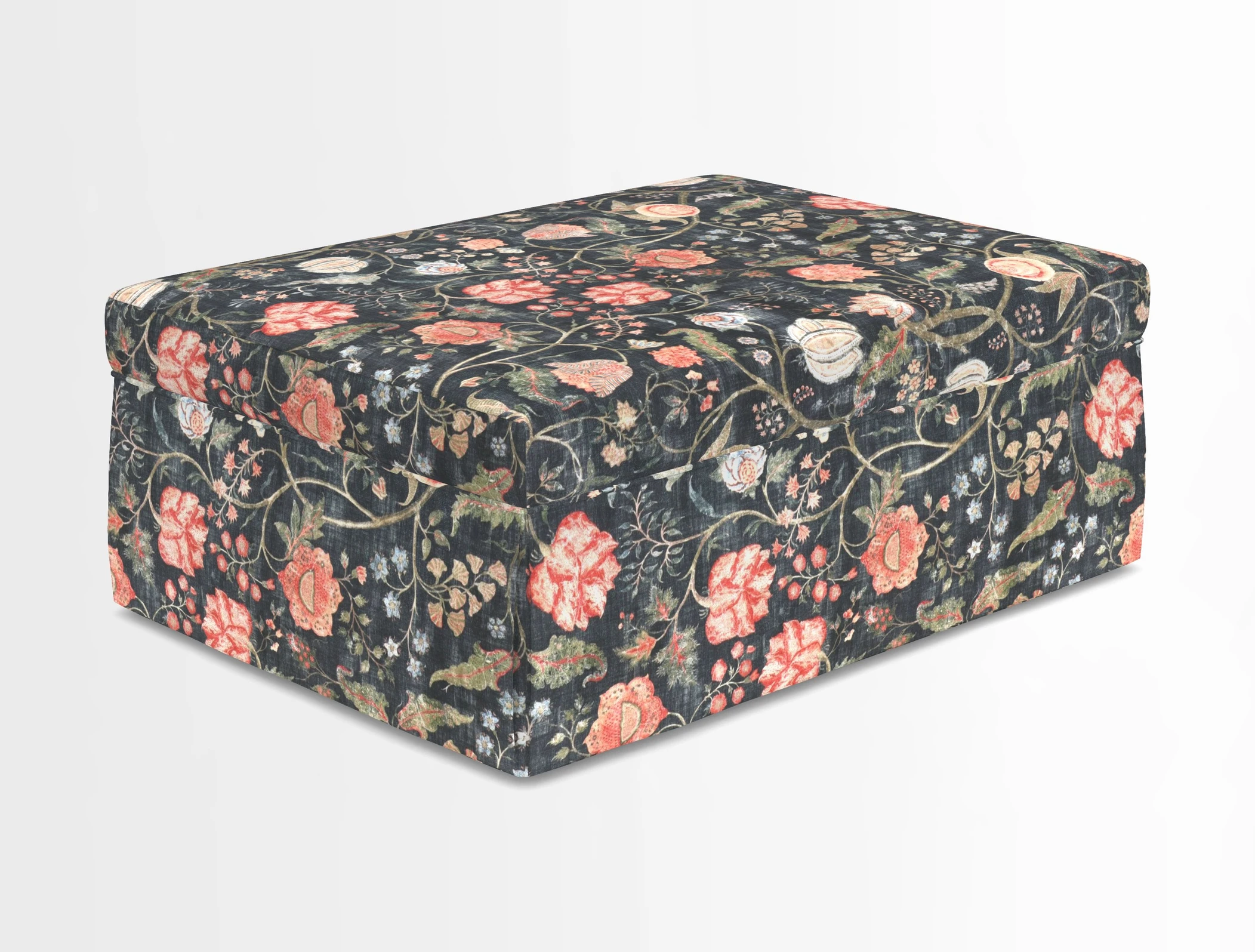 Fontwell footstool in Globe Thistle Storm