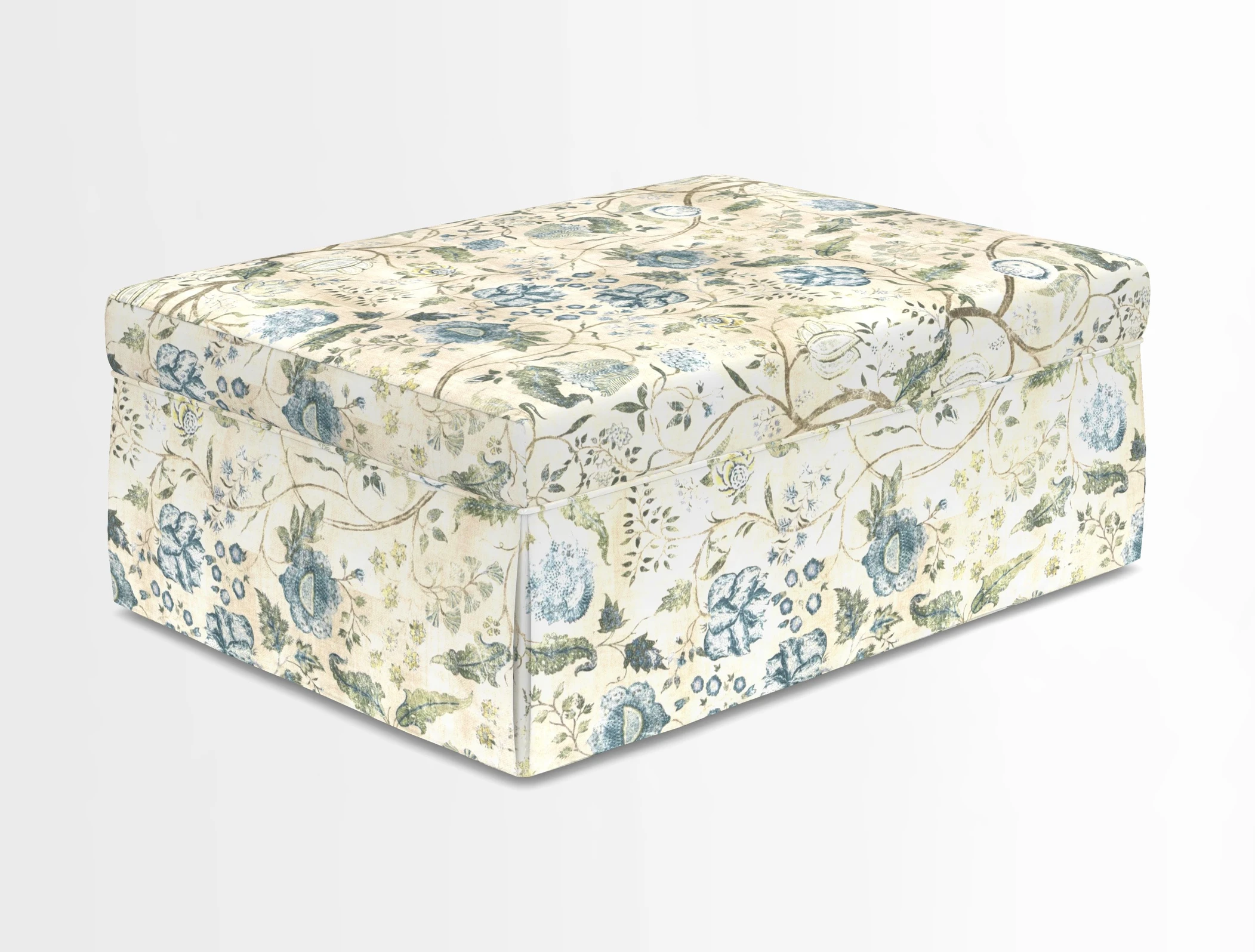 Fontwell footstool in Globe Thistle Storm