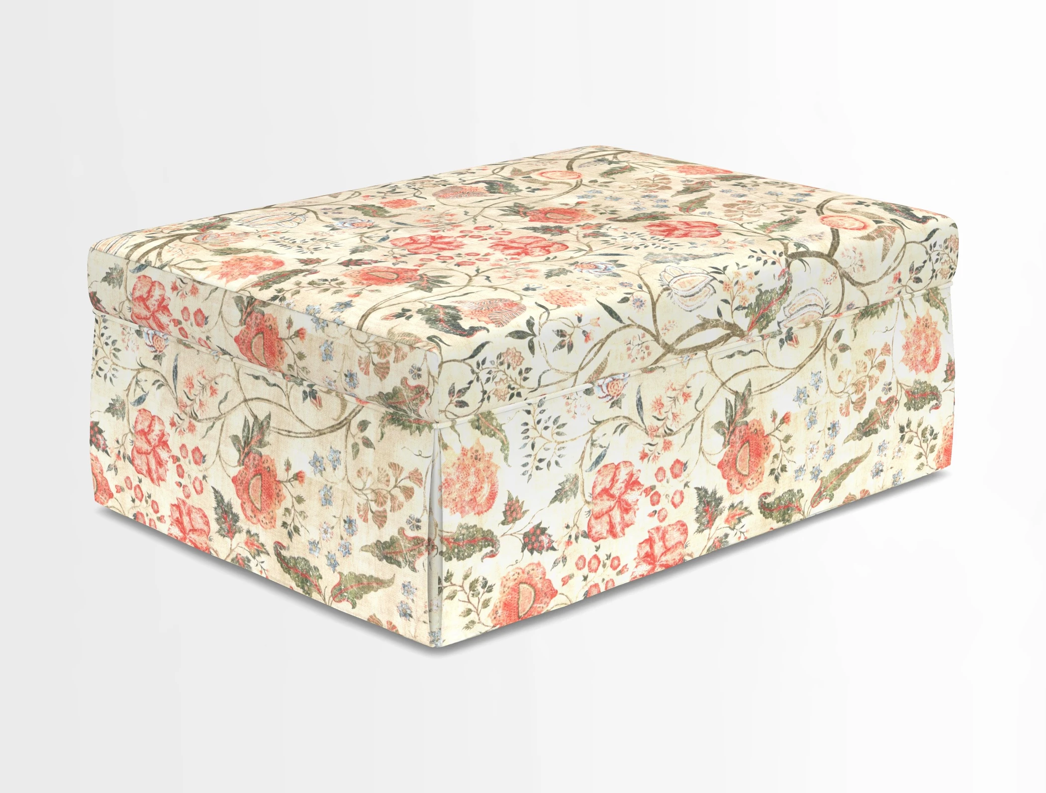 Fontwell footstool in Globe Thistle Storm