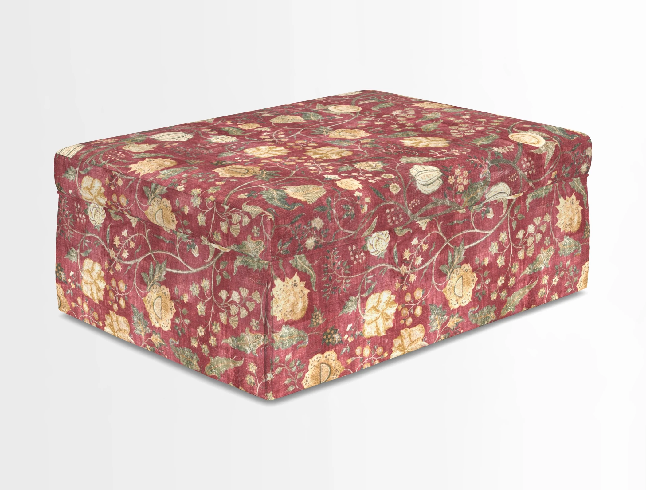 Fontwell footstool in Globe Thistle Storm