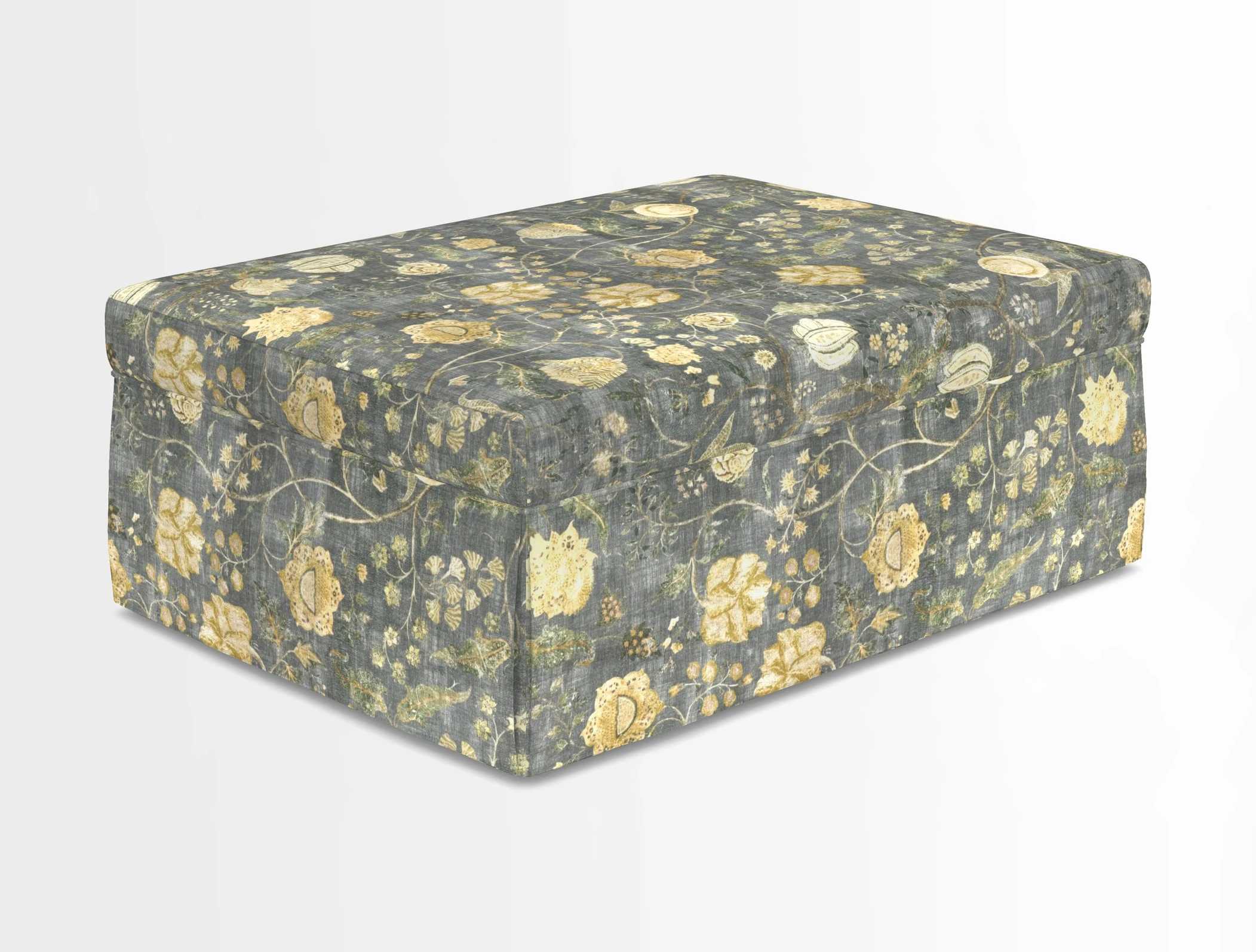 Fontwell footstool in Globe Thistle Storm