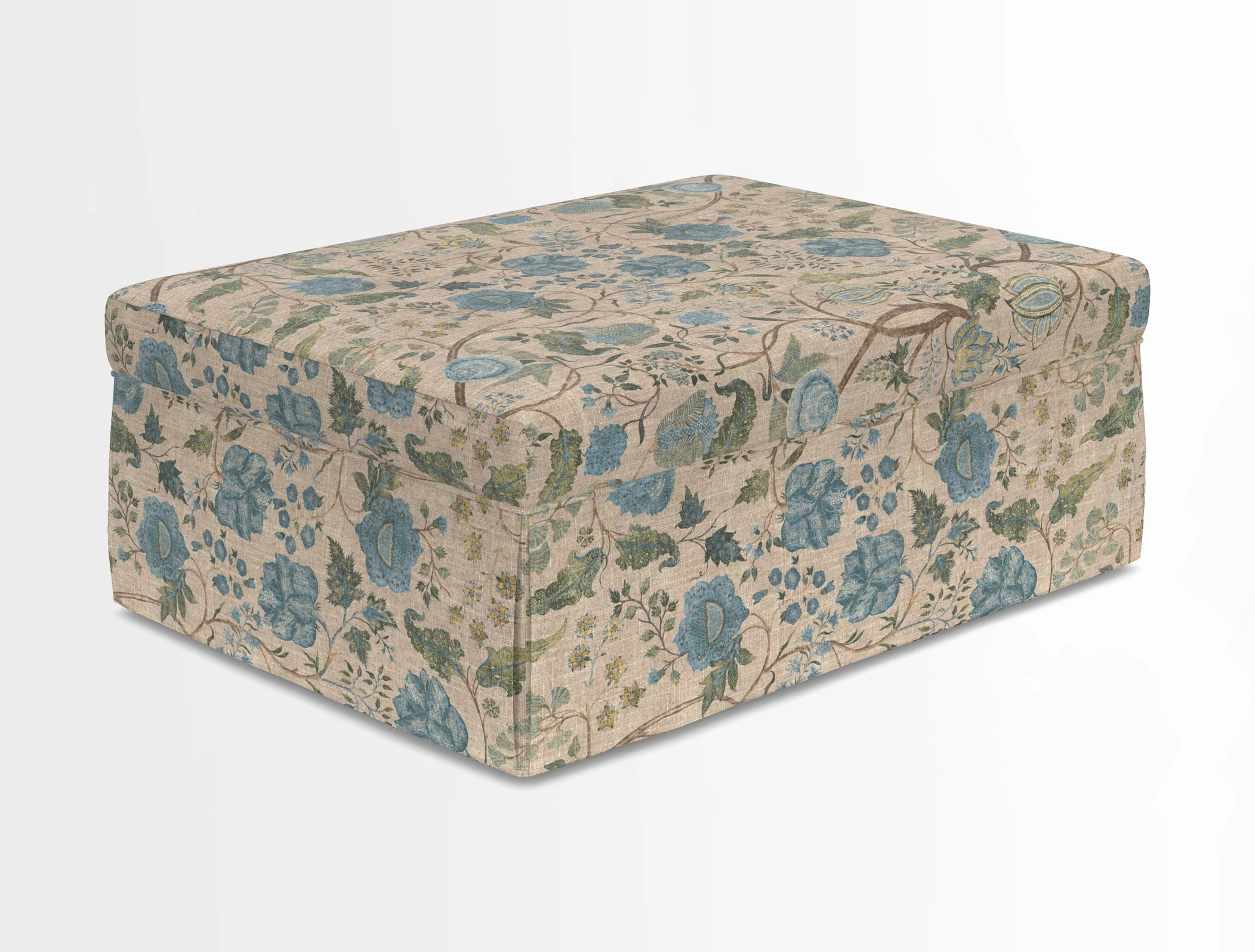 Fontwell footstool in Globe Thistle Storm